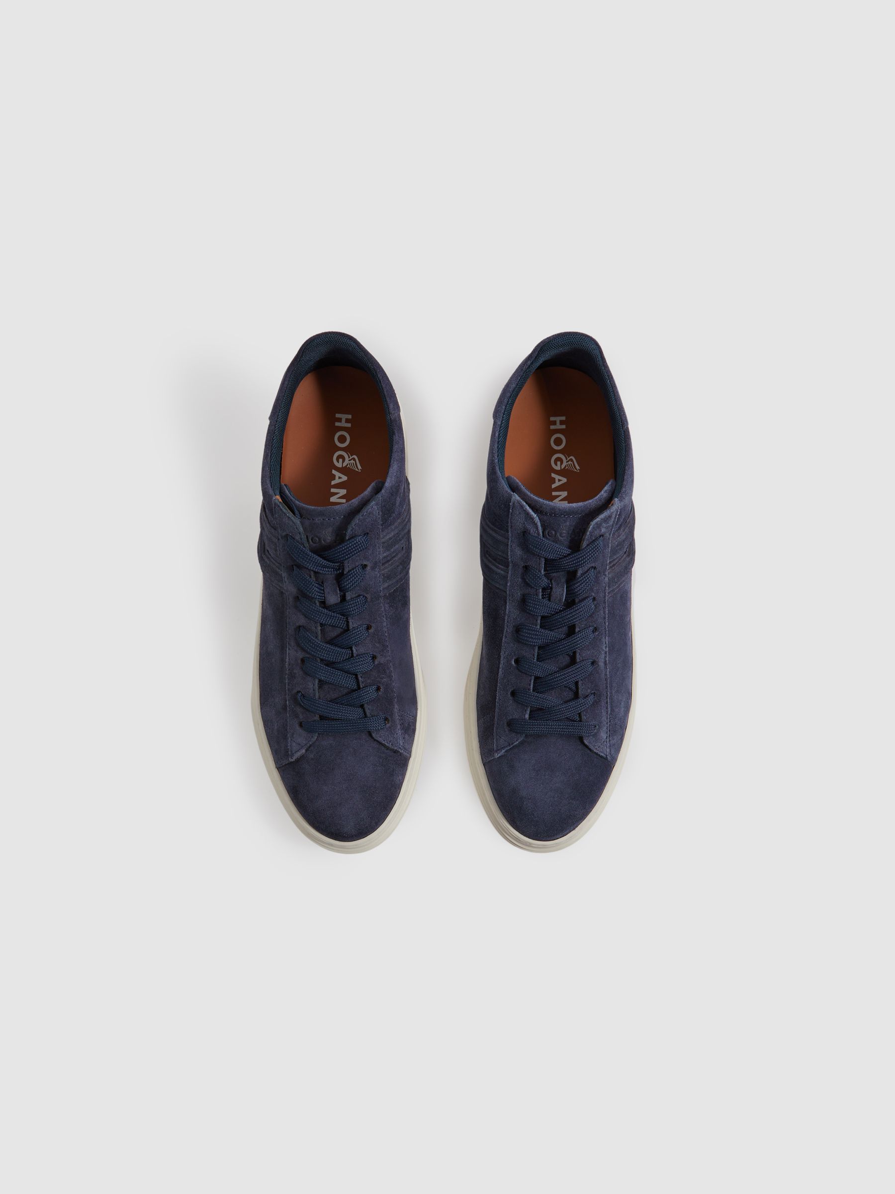 Hogan Lace-Up Trainers in Blue - Image 2 of 4