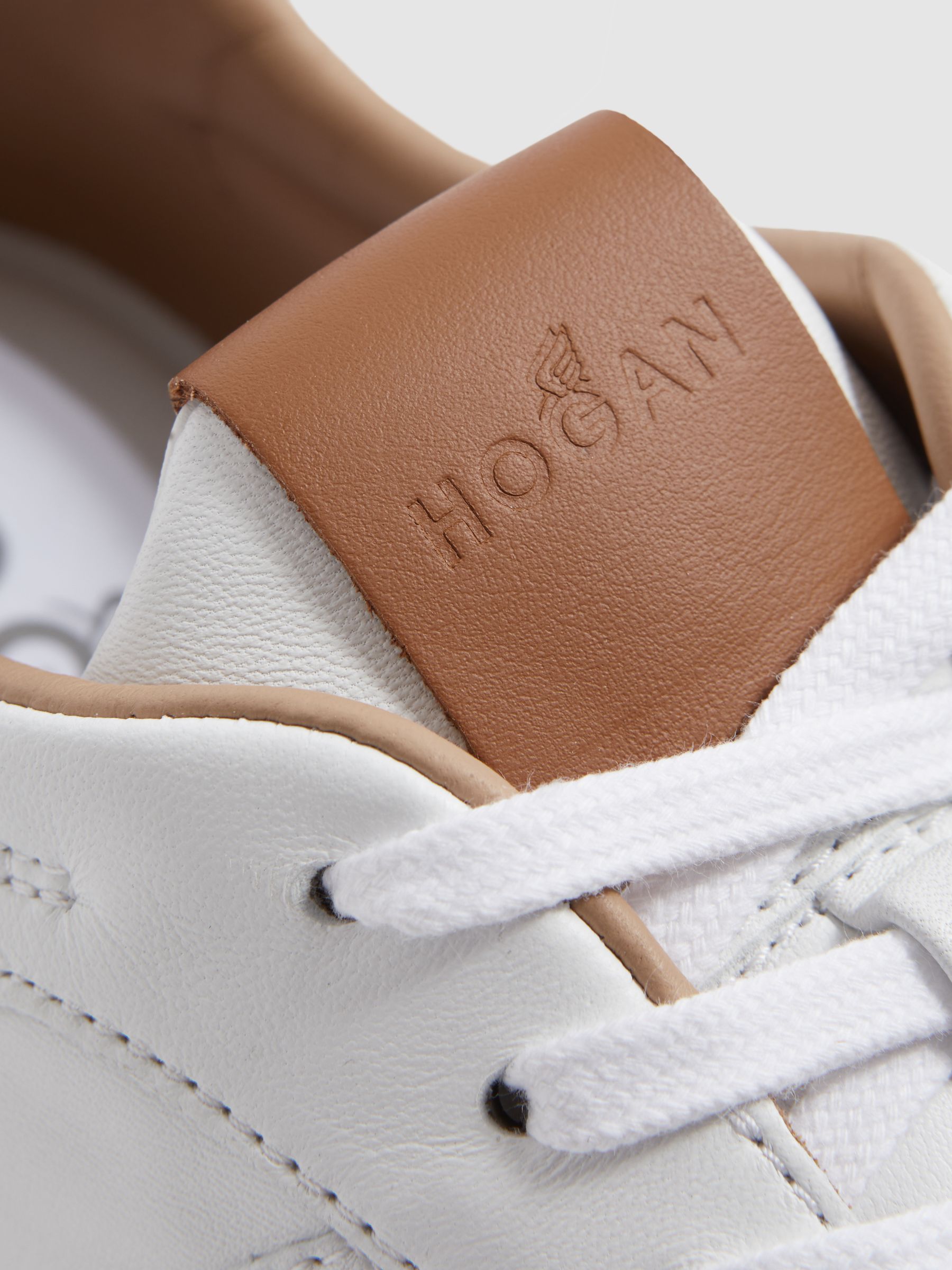 Hogan Leather Chunky Trainers in White - Image 4 of 4