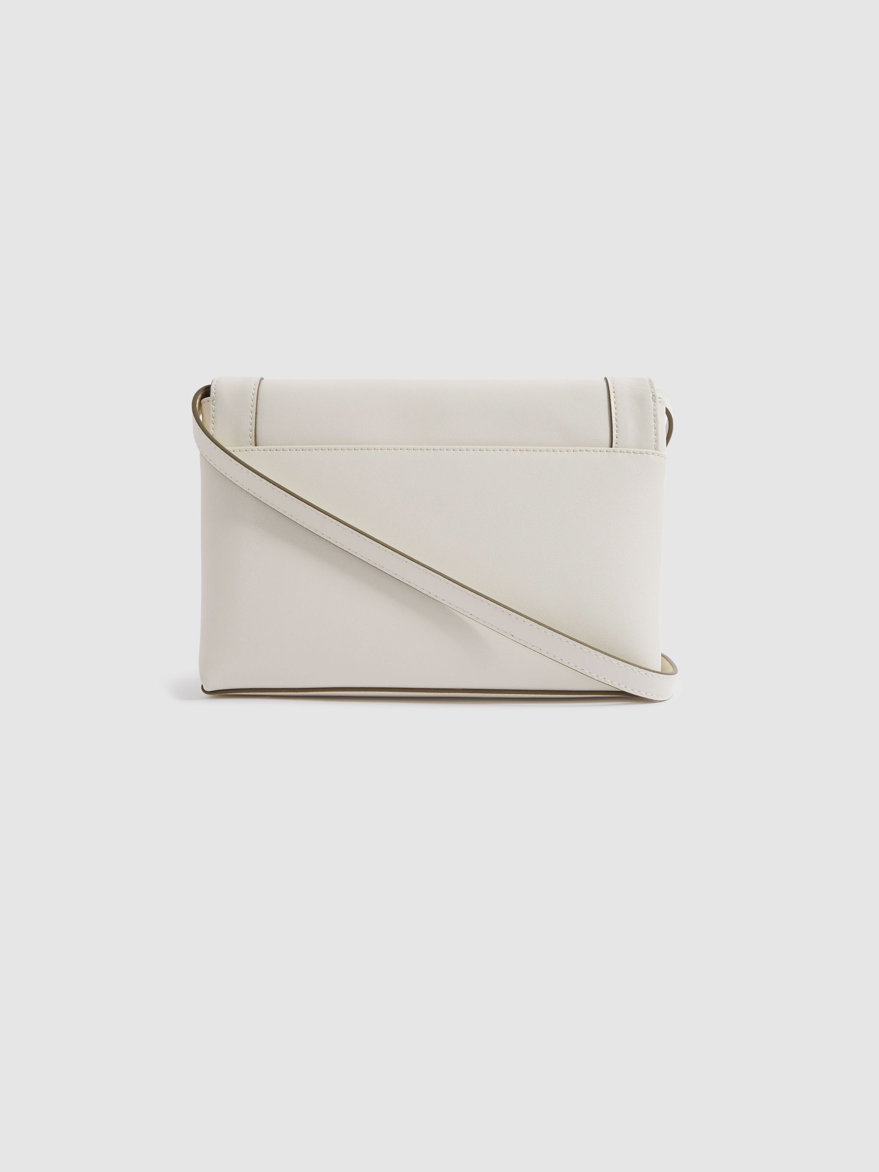 Soft Leather Crossbody Bag in Off White - Image 3 of 5