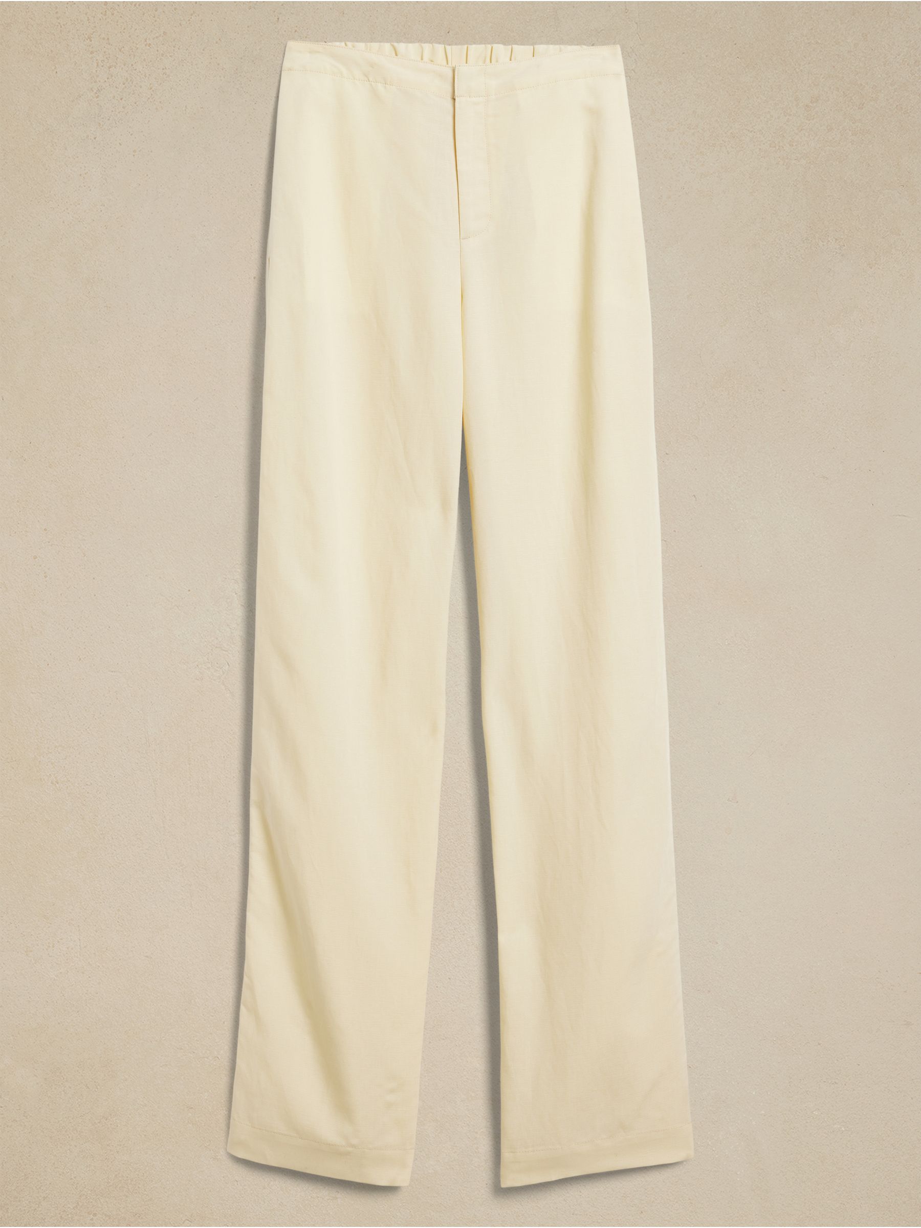 Banana Republic Yellow Arcata Tencel-Linen Easy Trousers - Image 4 of 4