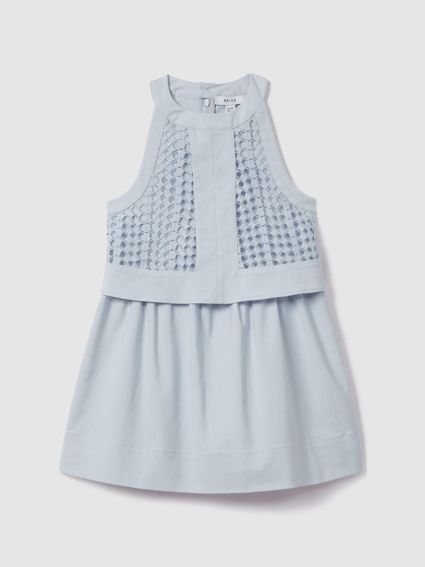9-13 yrs Embroidered Halter Neck Dress in Blue - Image 2 of 4