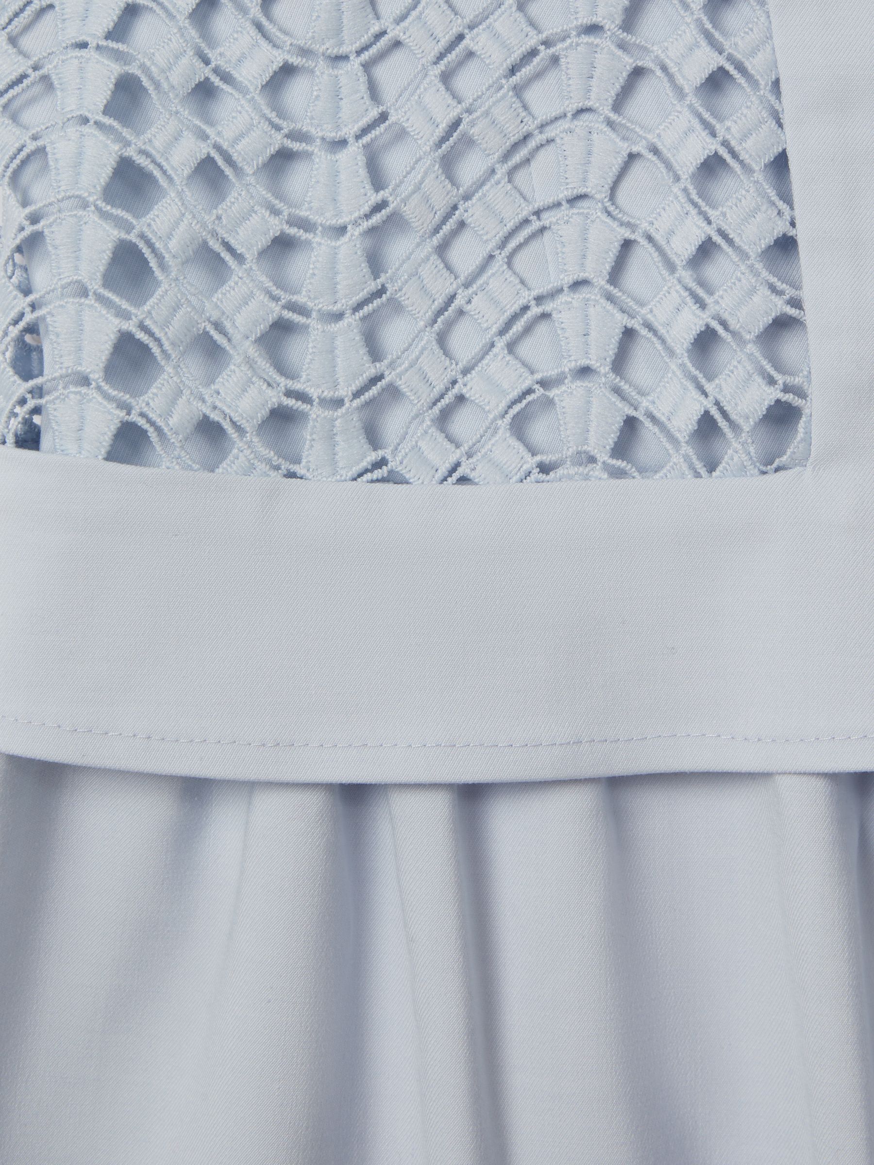 9-13 yrs Embroidered Halter Neck Dress in Blue - Image 4 of 4