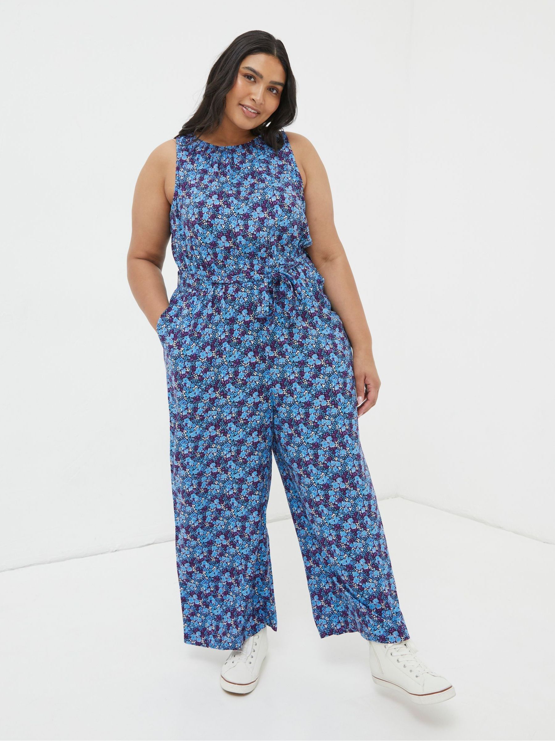 Purple Ink Floral Jumpsuit - Image 1 of 5