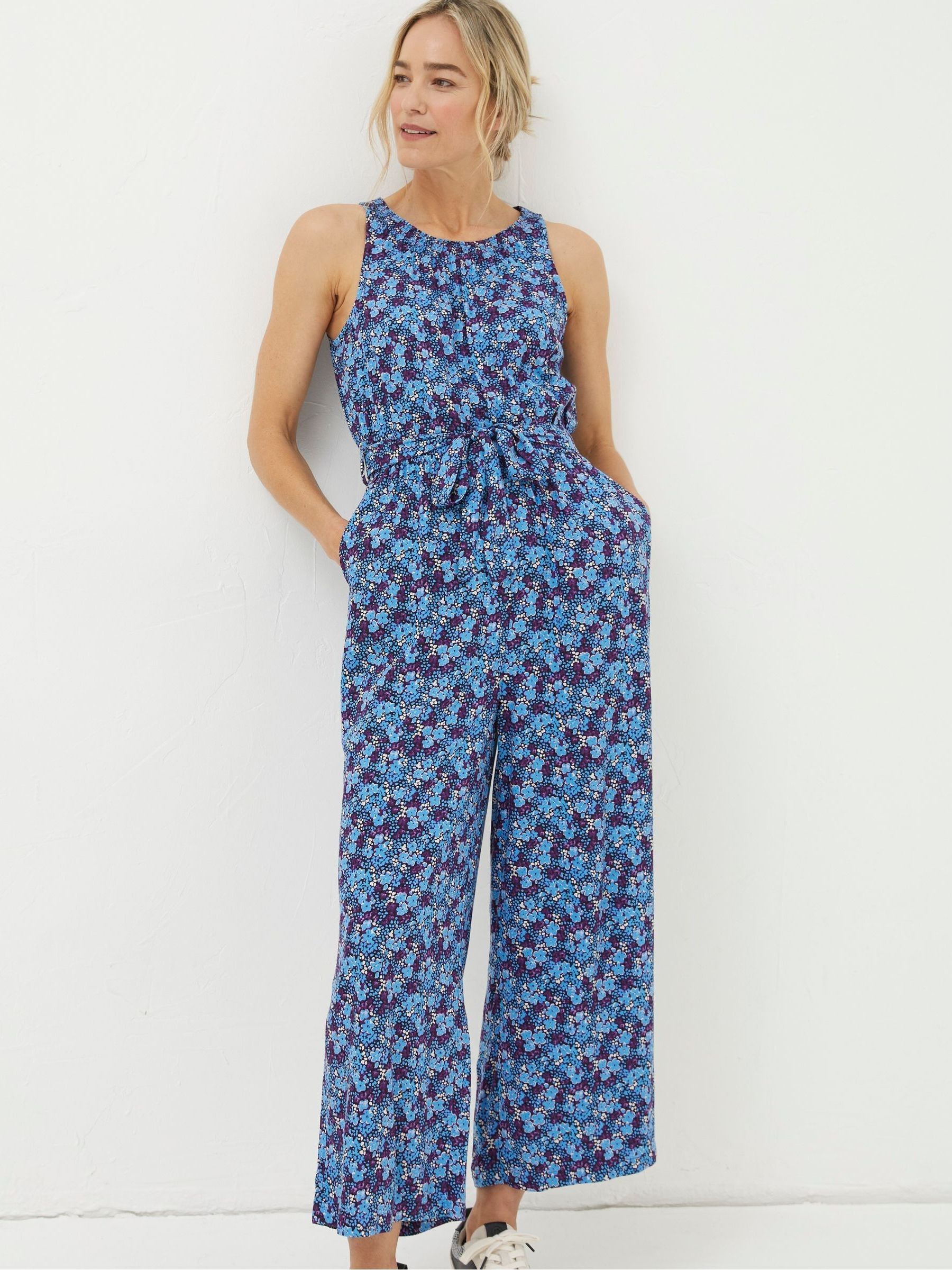 Purple Ink Floral Jumpsuit - Image 2 of 5