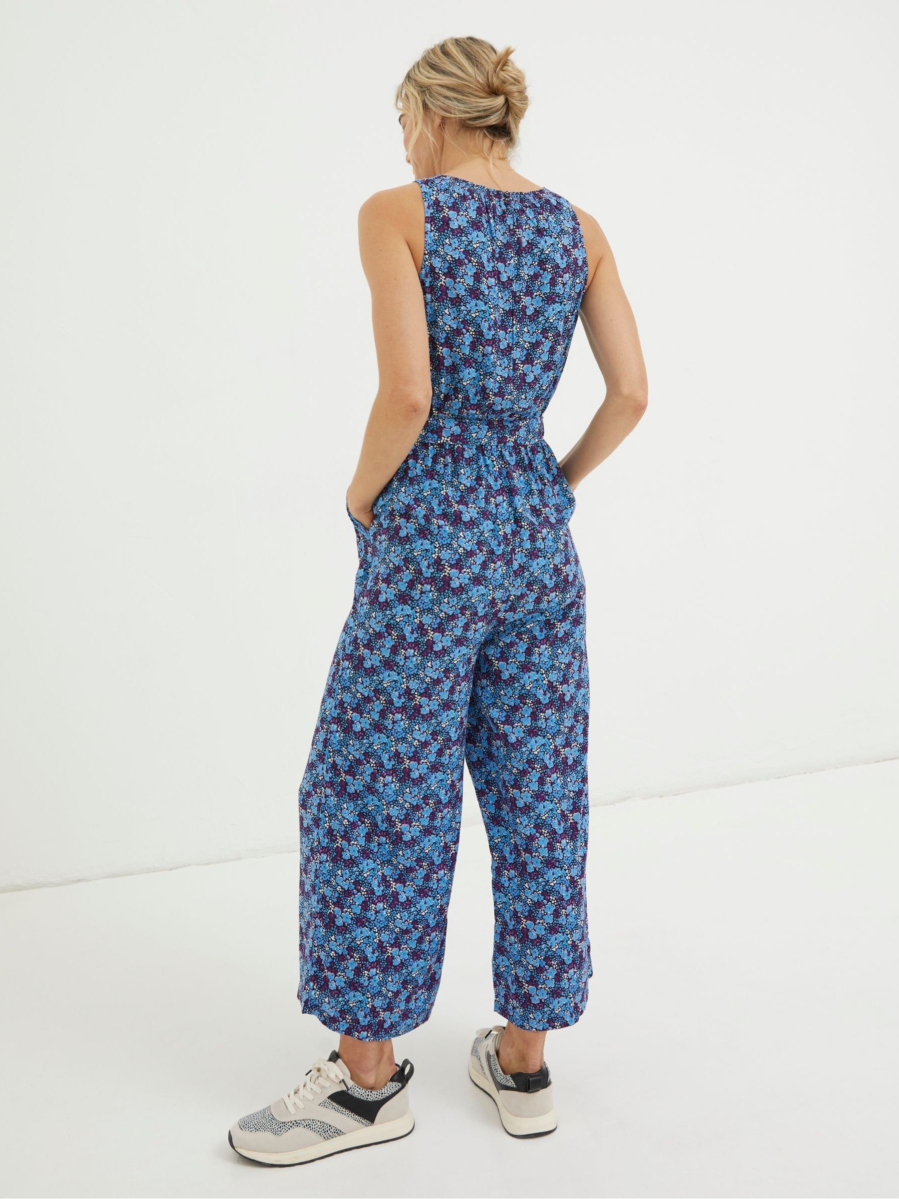 Purple Ink Floral Jumpsuit - Image 3 of 5