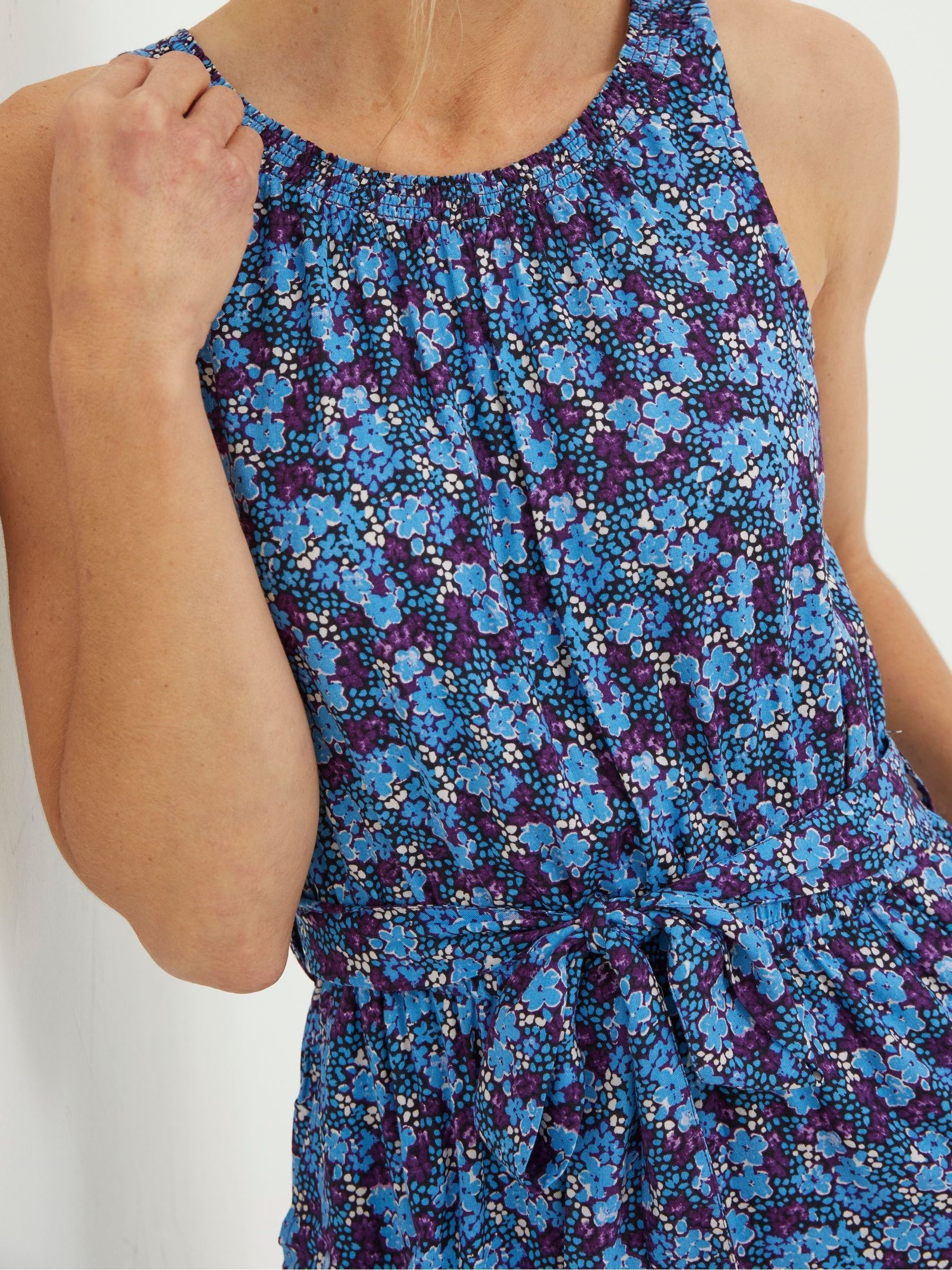 Purple Ink Floral Jumpsuit - Image 4 of 5