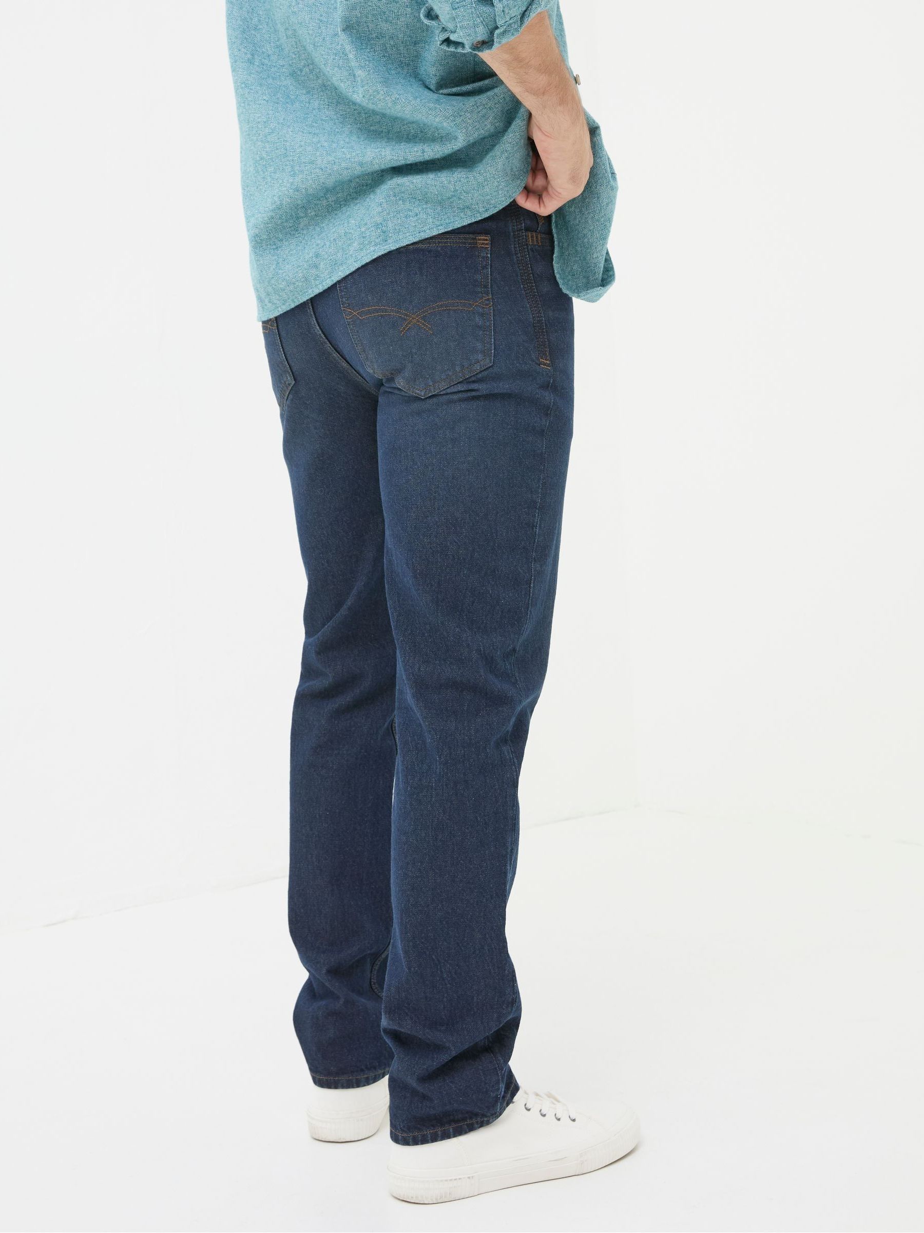Blue Straight Fit Recycled Jeans - Image 2 of 6