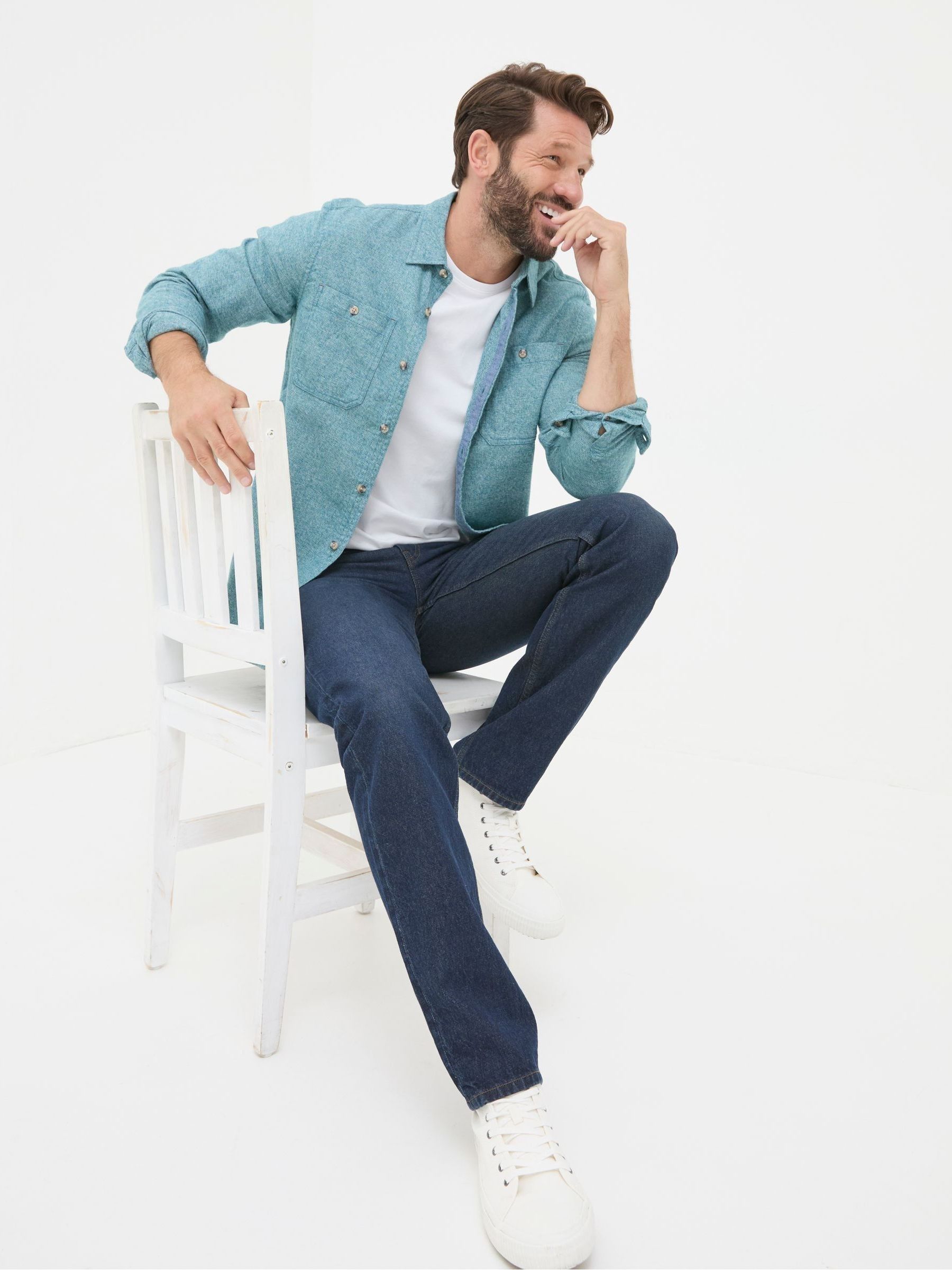 Blue Straight Fit Recycled Jeans - Image 4 of 6