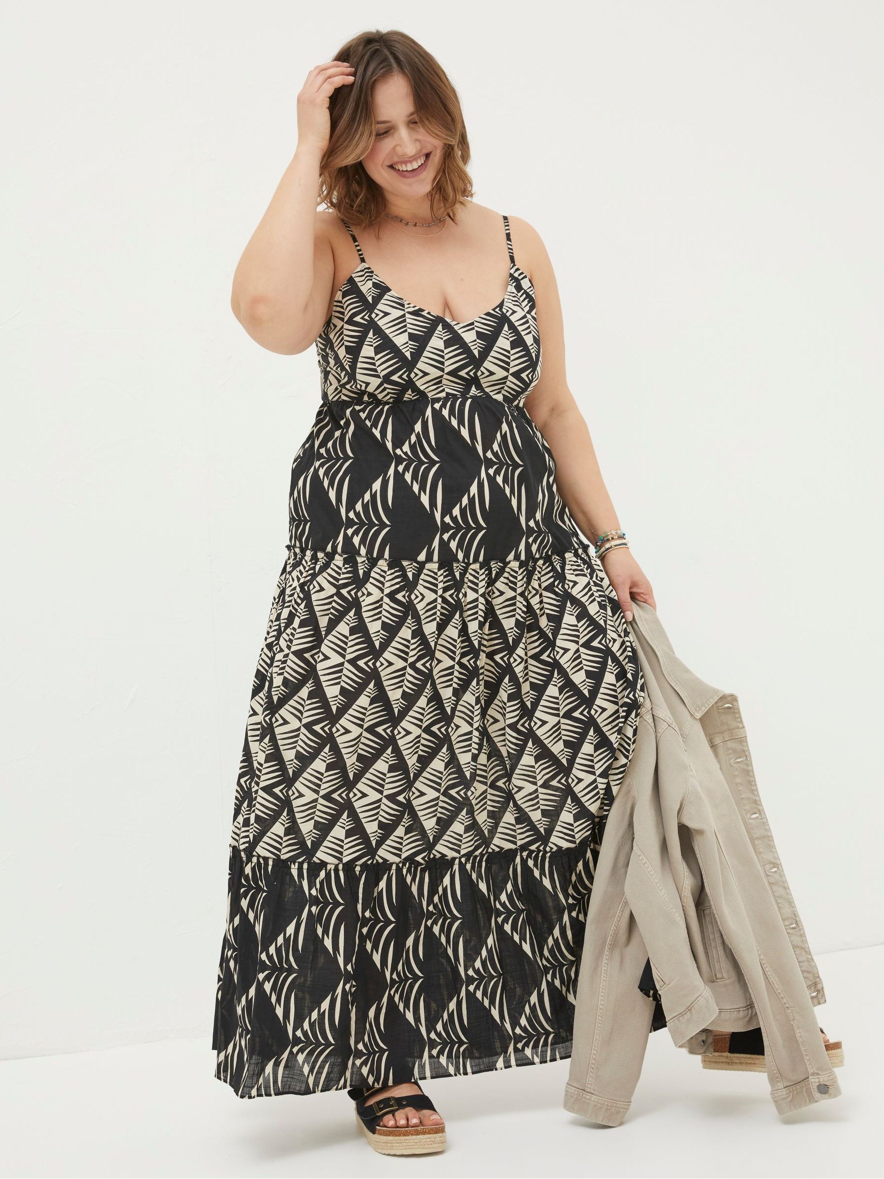 Marnie Black Mono Geo Beach Dress - Image 4 of 6