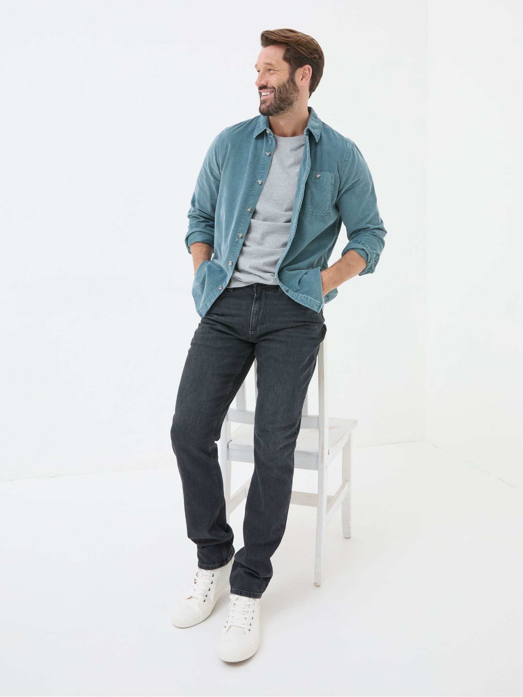 Dark Vintage Blue Slim Fit Jeans - Image 3 of 7