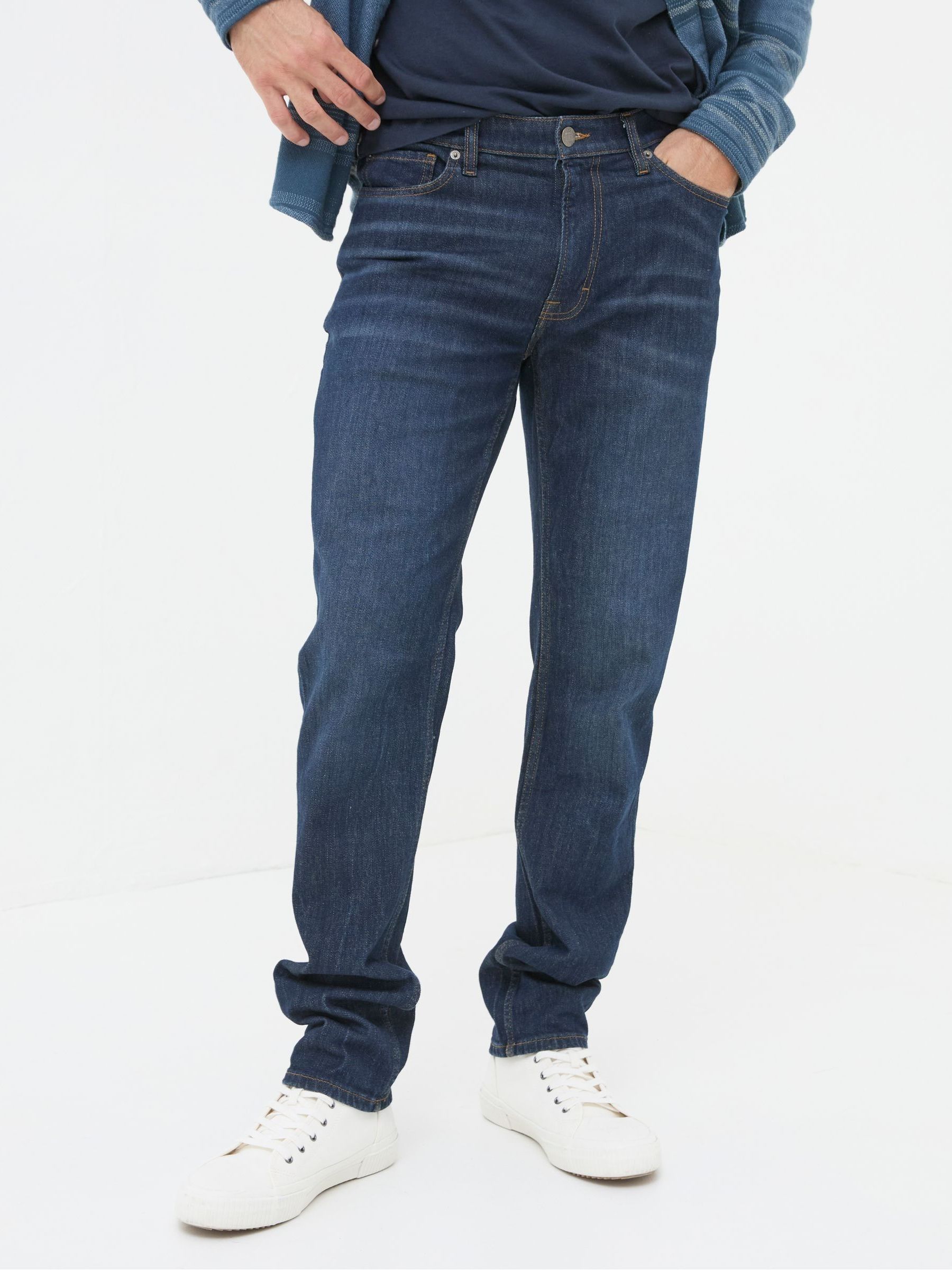 Dark Vintage Blue Slim Fit Jeans - Image 5 of 7