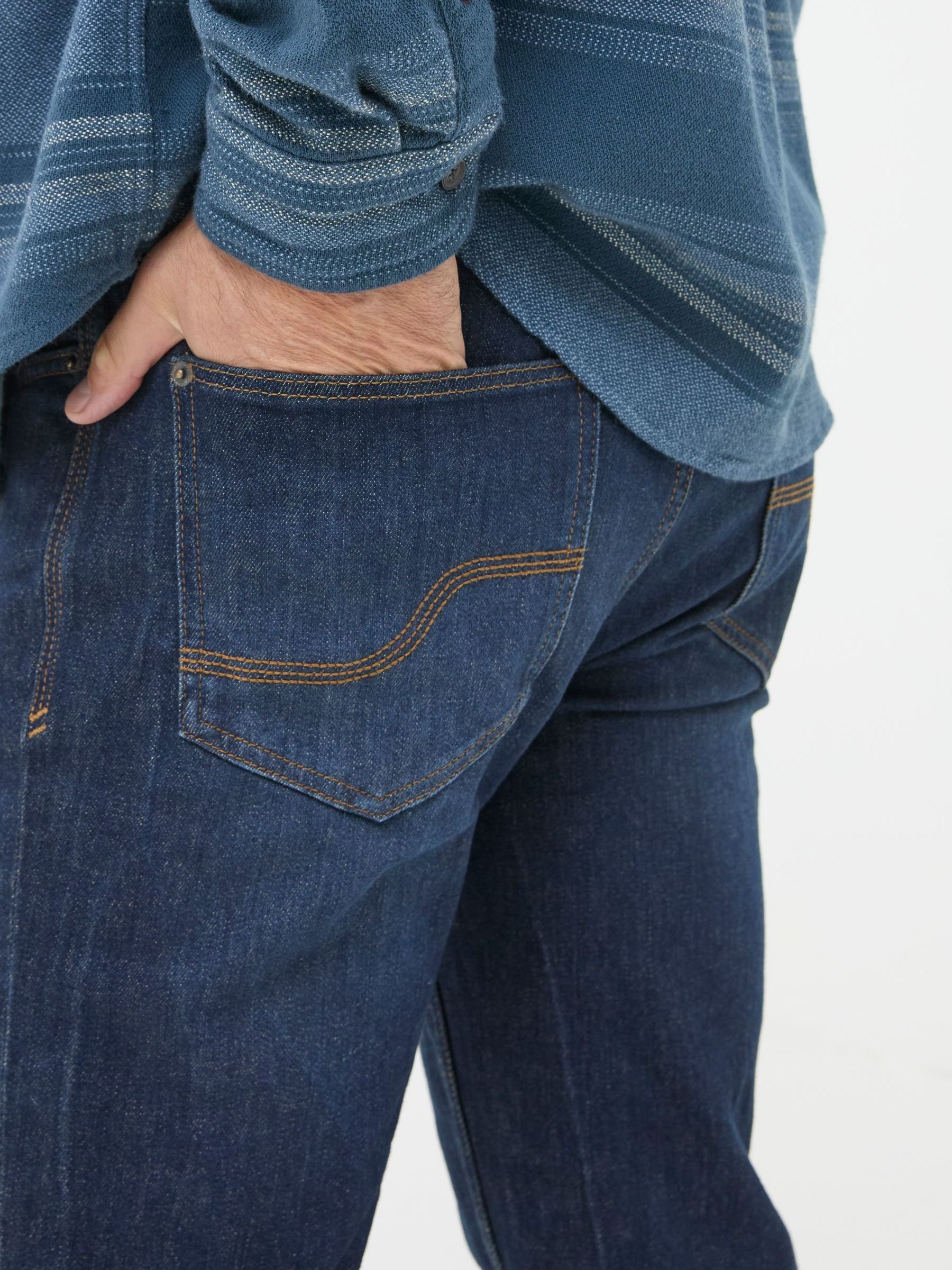 Dark Vintage Blue Slim Fit Jeans - Image 6 of 7