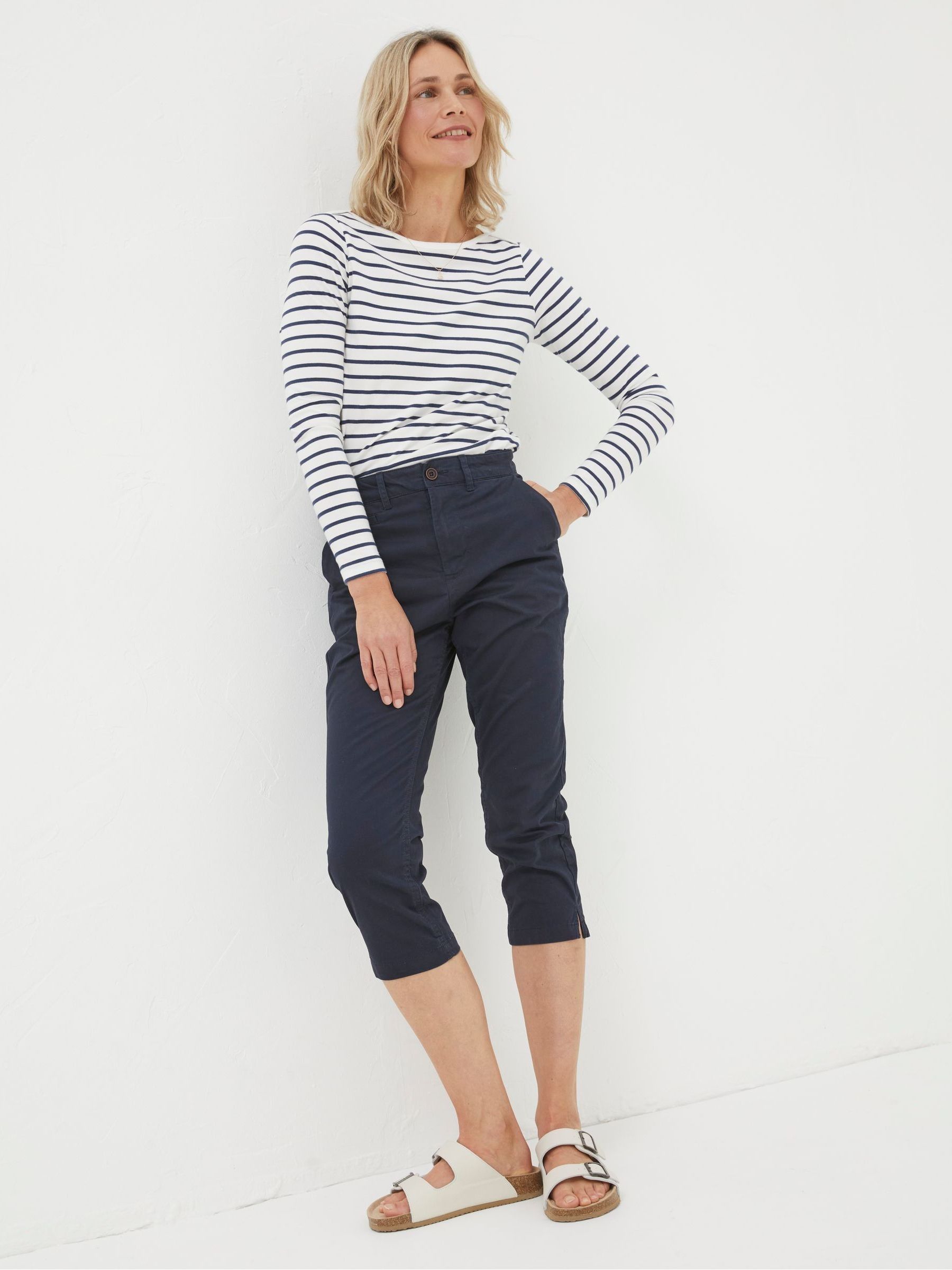 Farnham Blue Crop Chinos - Image 3 of 5