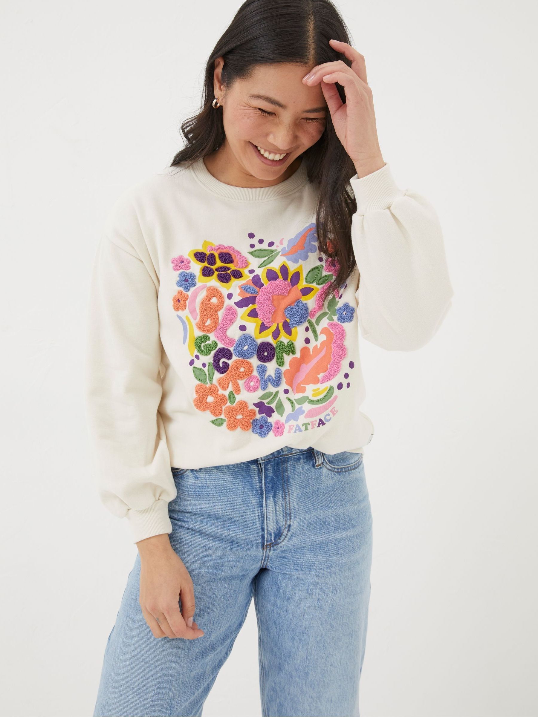 Alex Natural Art Floral Crew Sweatshirt - Image 2 of 7