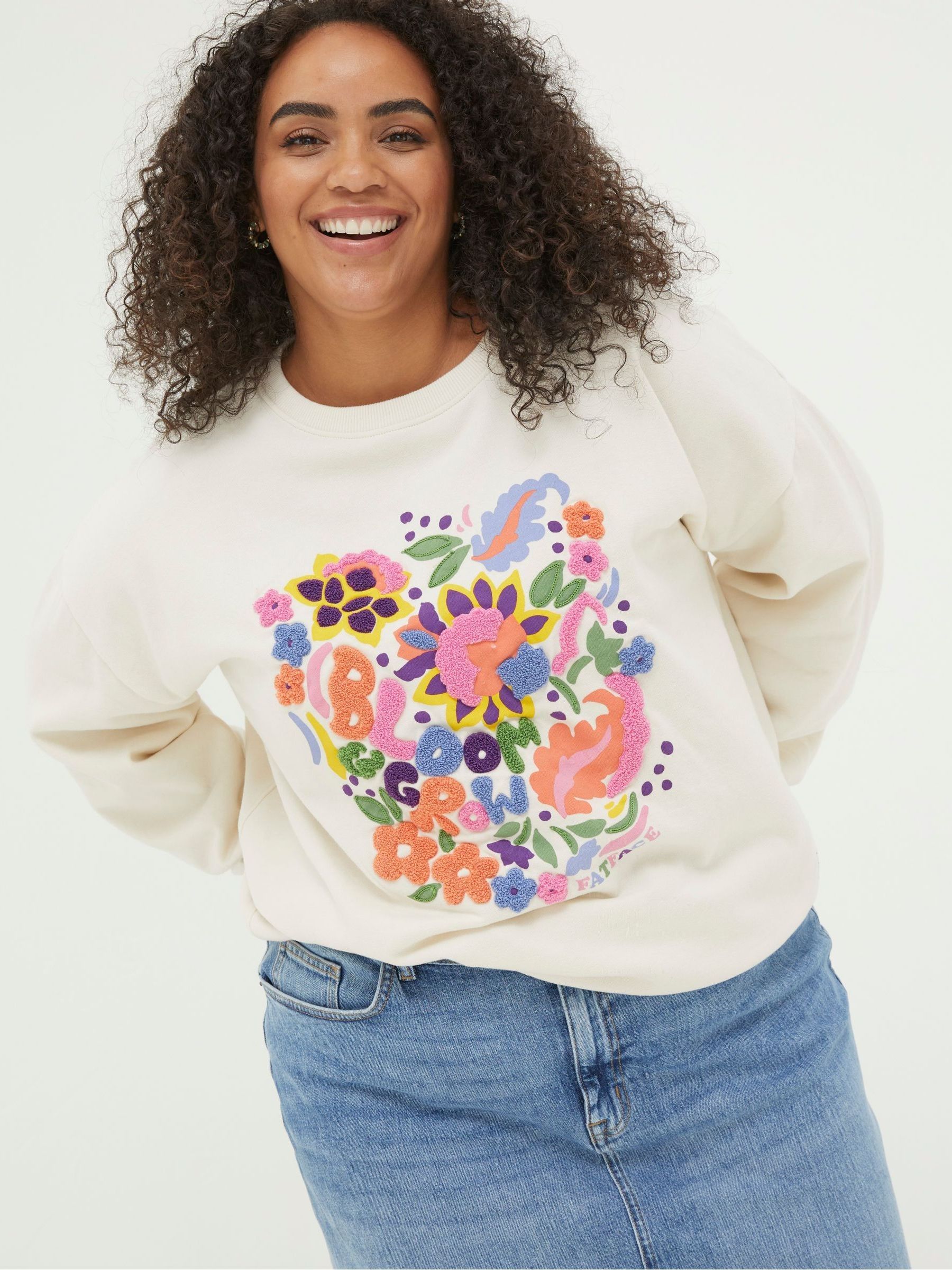 Alex Natural Art Floral Crew Sweatshirt - Image 4 of 7