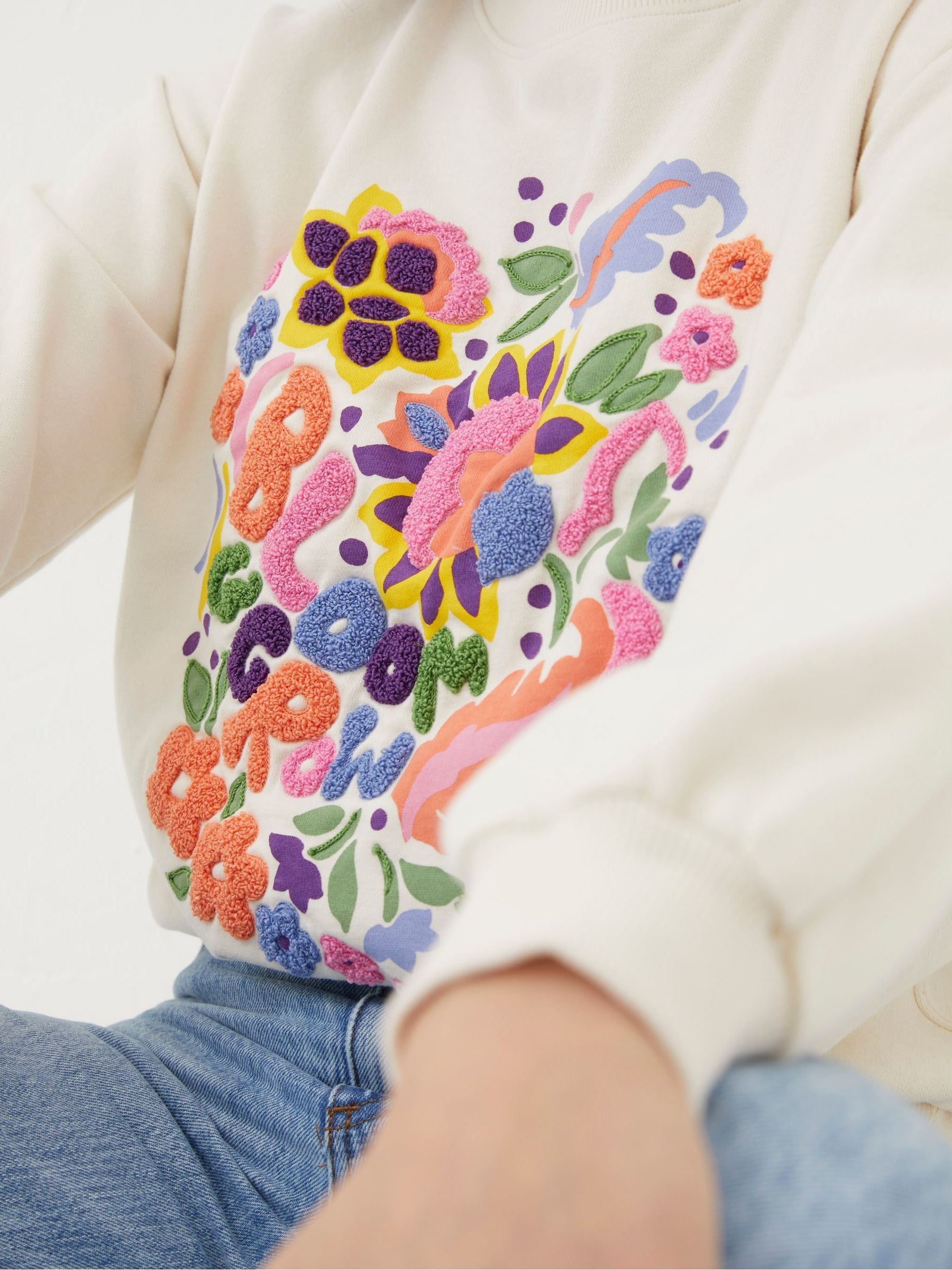 Alex Natural Art Floral Crew Sweatshirt - Image 6 of 7