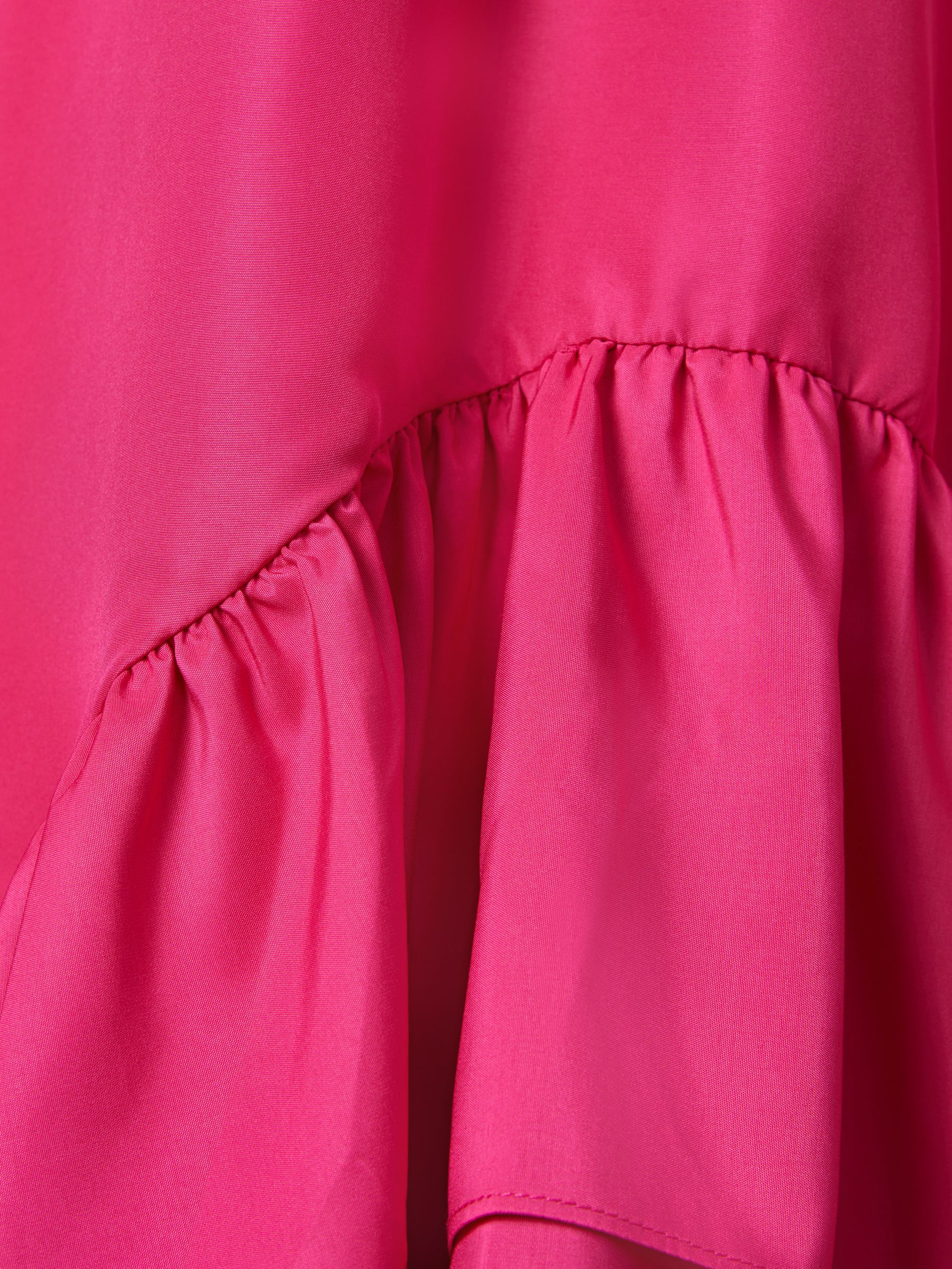 9-13 yrs Layered High-Low Dress in Bright Pink - Image 7 of 7