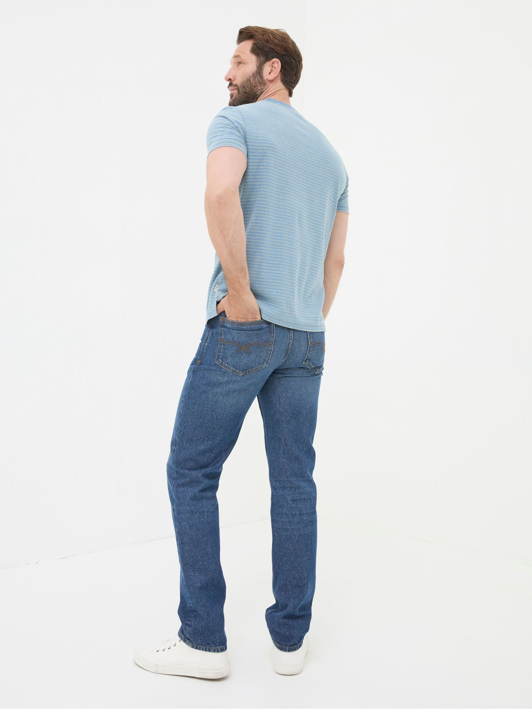 Blue Straight Fit Recycled Jeans - Image 2 of 6