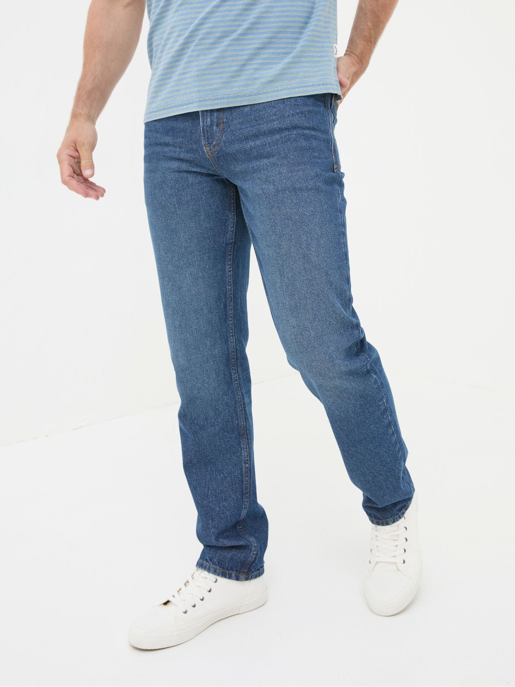 Blue Straight Fit Recycled Jeans - Image 4 of 6