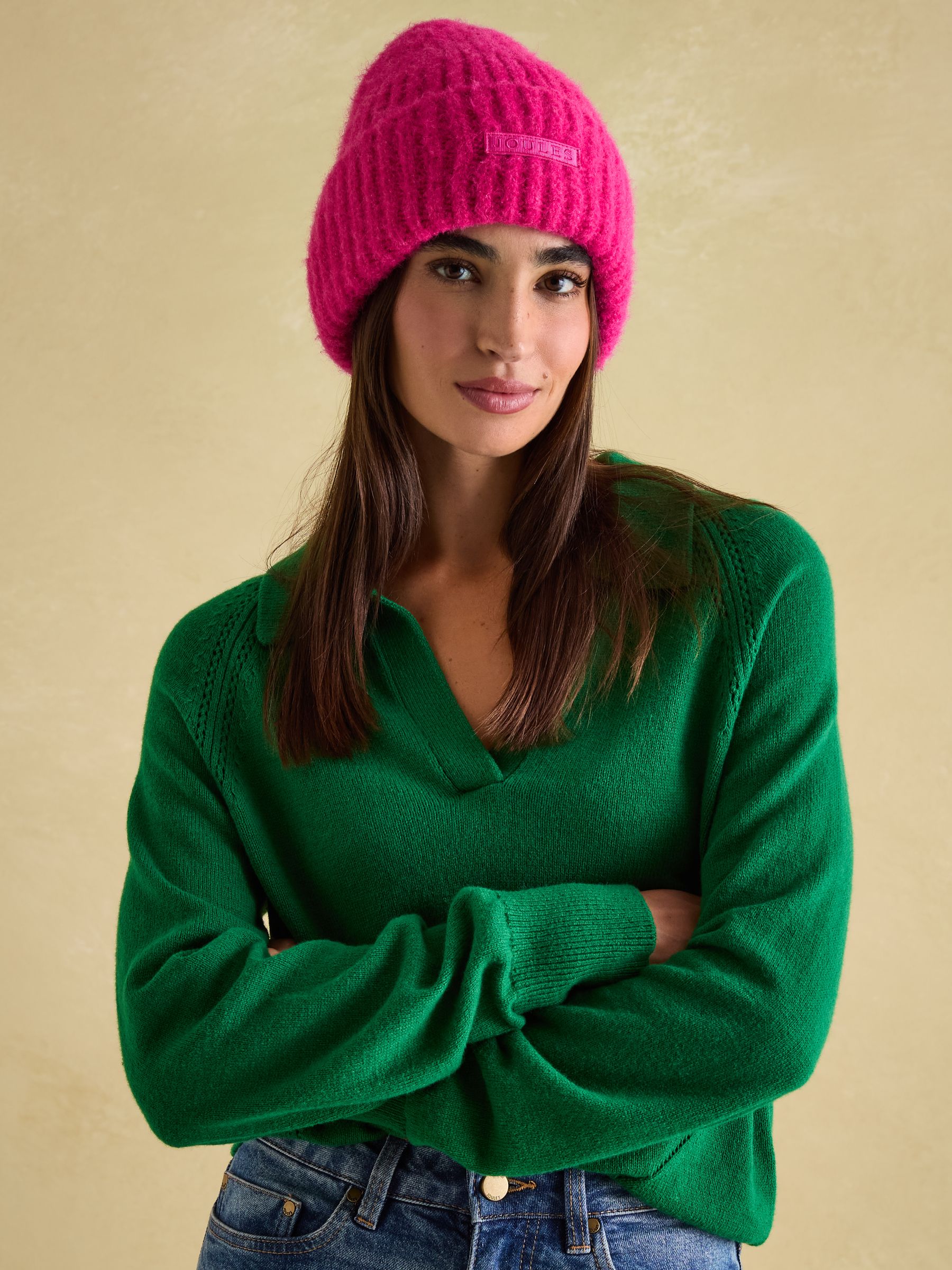 Caversham Bright Pink Beanie Hat - Image 2 of 5