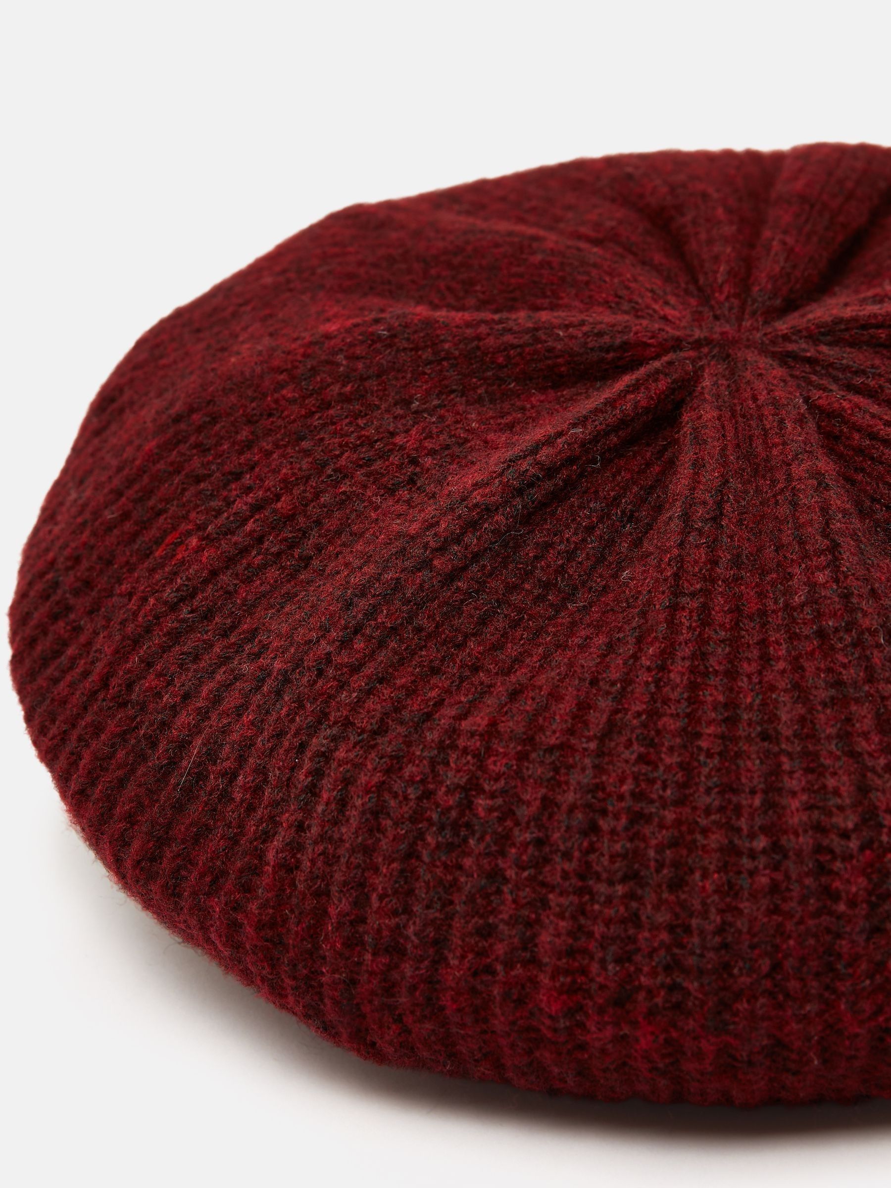 Joelle Burgundy Red Knitted Beret - Image 5 of 5