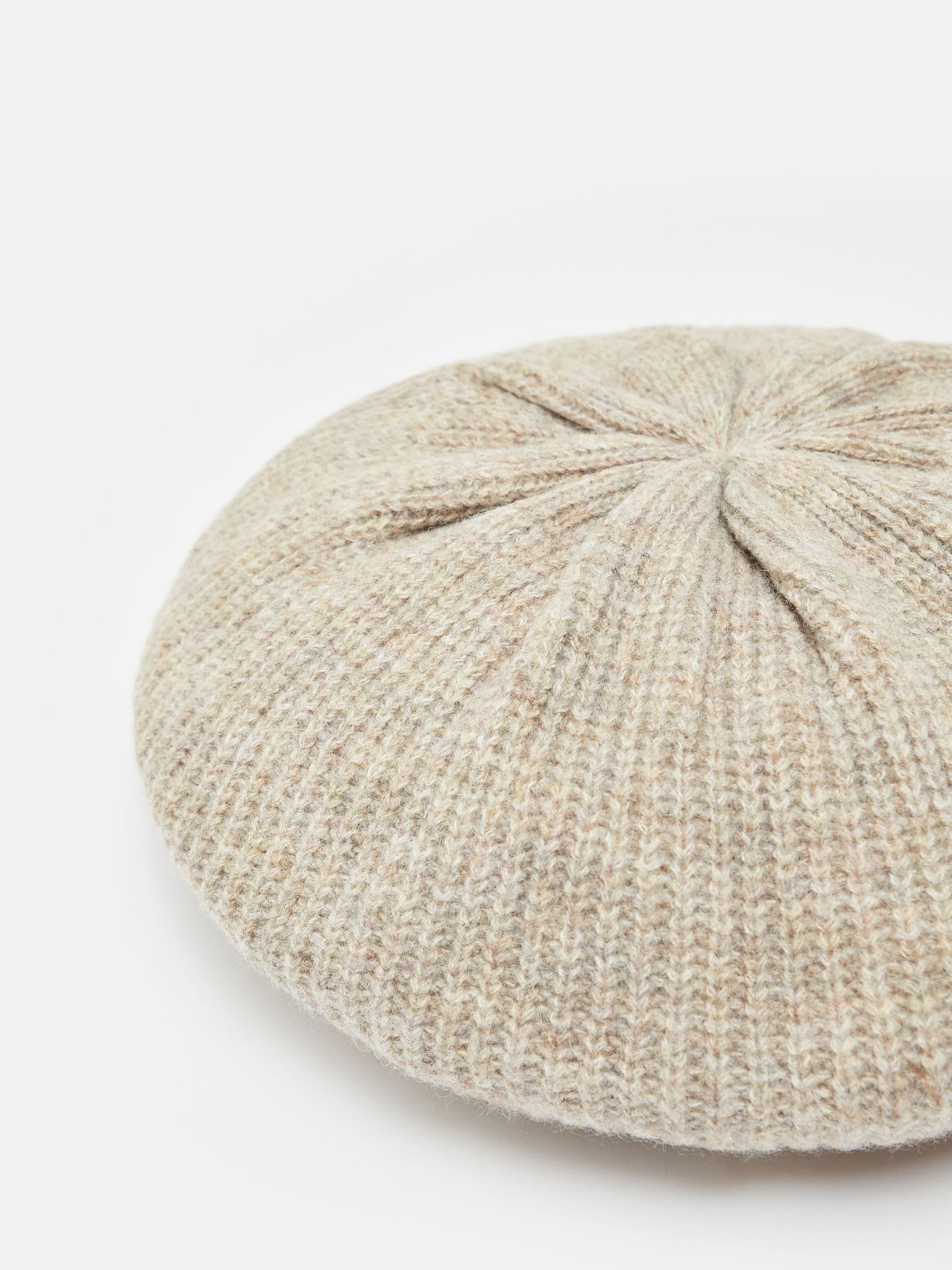 Joelle Oatmeal Knitted Beret - Image 4 of 4