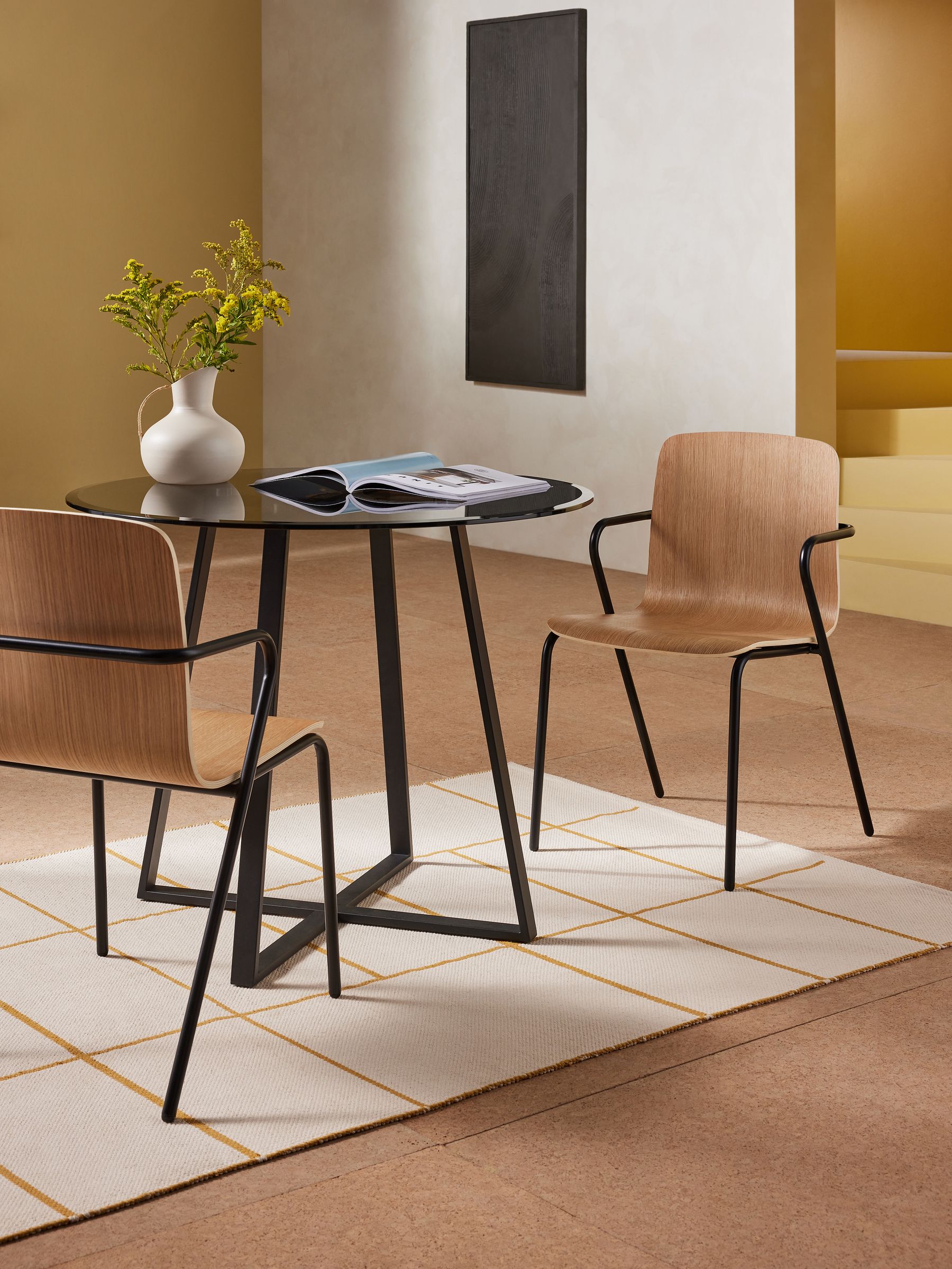 Set of 2 Sadie Dining Chairs in Black - Image 1 of 4