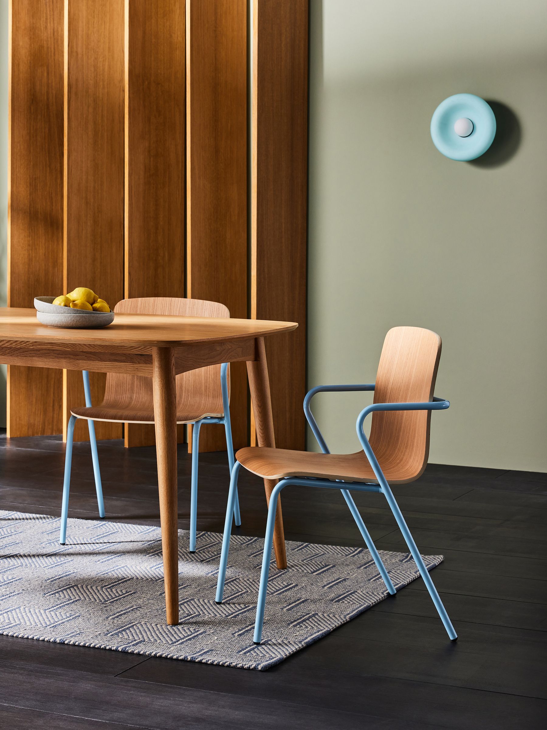 Set of 2 Sadie Dining Chairs in Baby Blue - Image 1 of 4