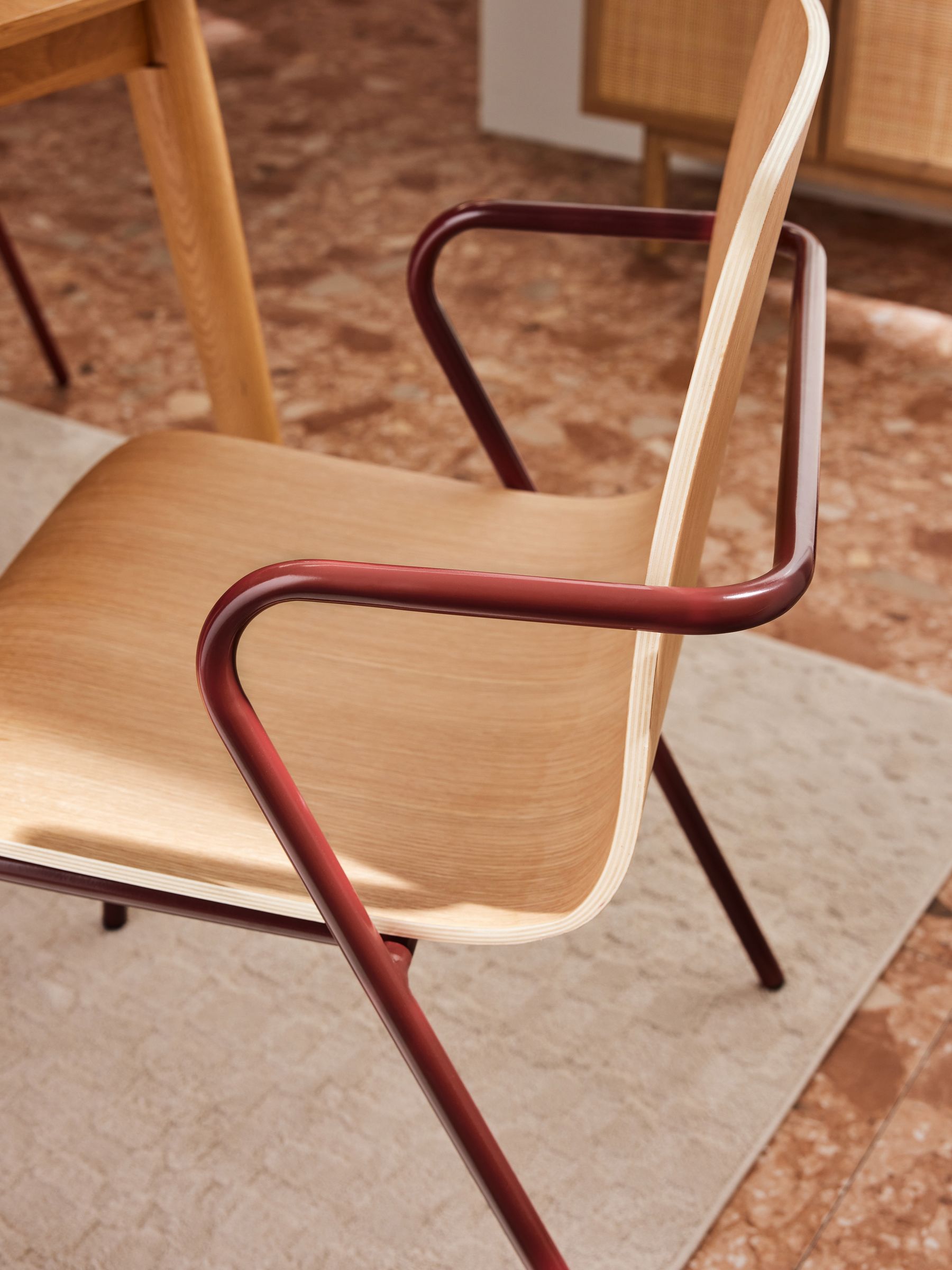 Set of 2 Sadie Dining Chairs in Burgundy Red - Image 3 of 6