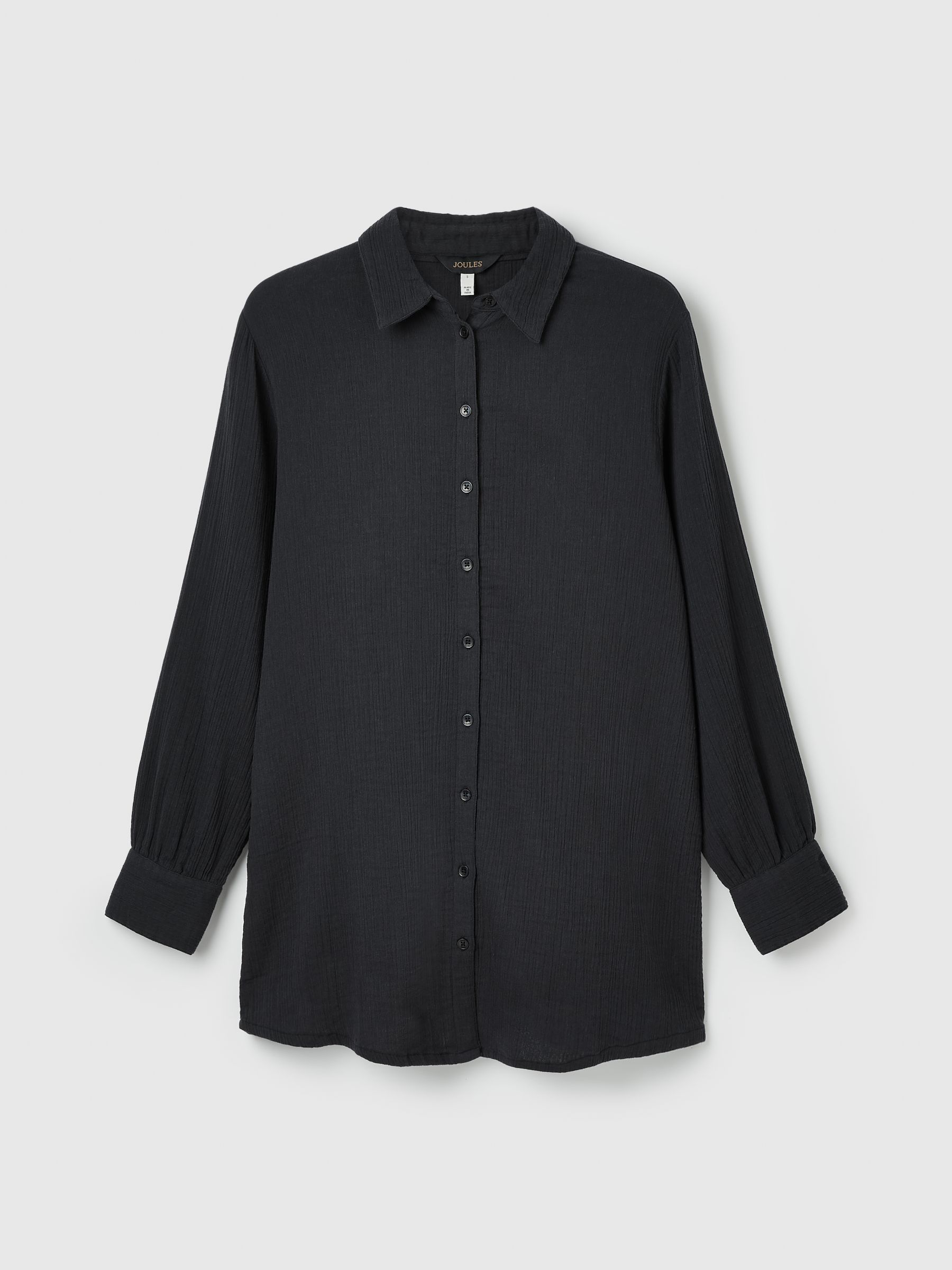 Nell Navy Button Through Cotton Shirt - Image 7 of 7