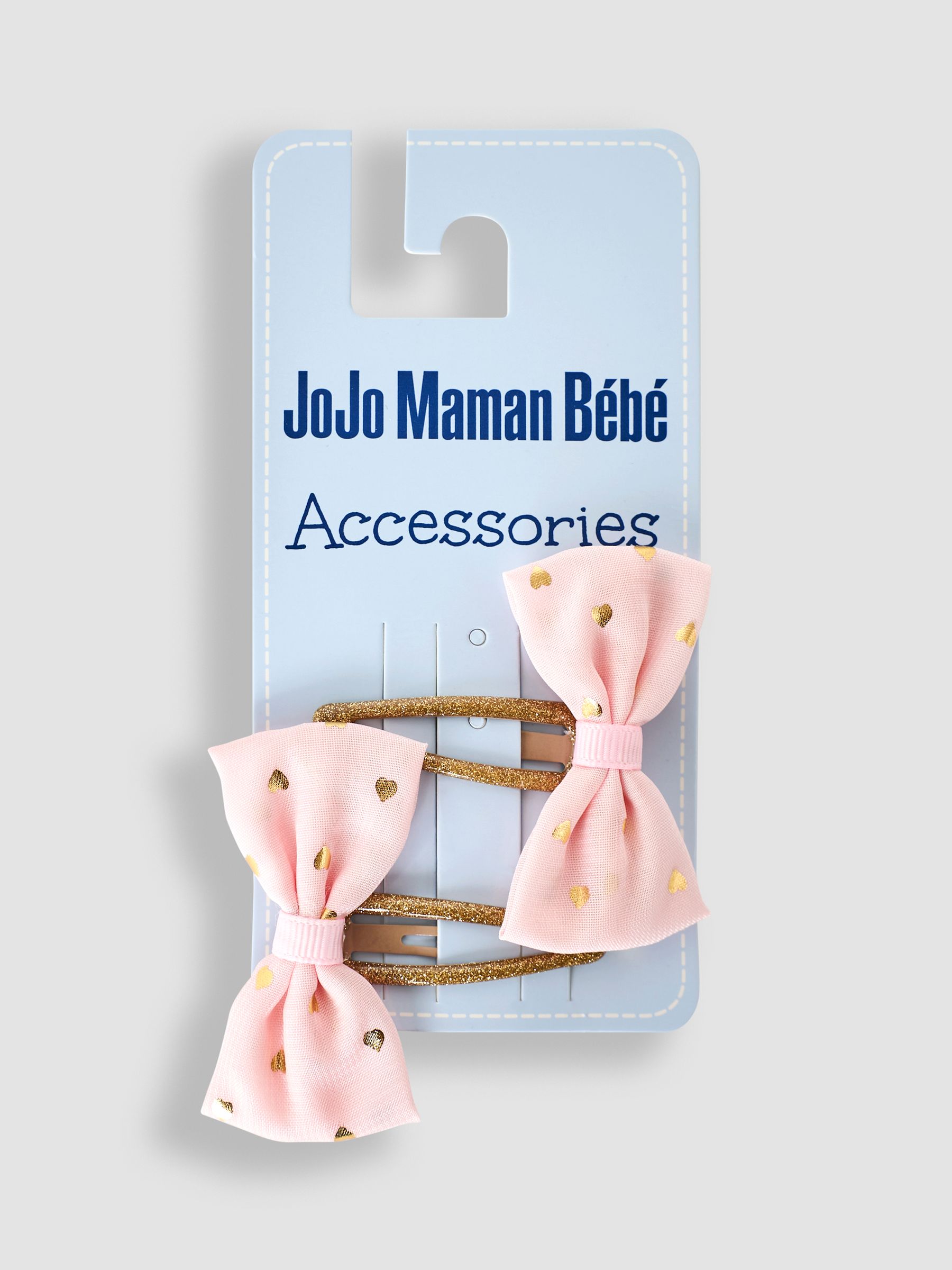 Pink 2-Pack Foil Print Bow Clips - Image 3 of 3