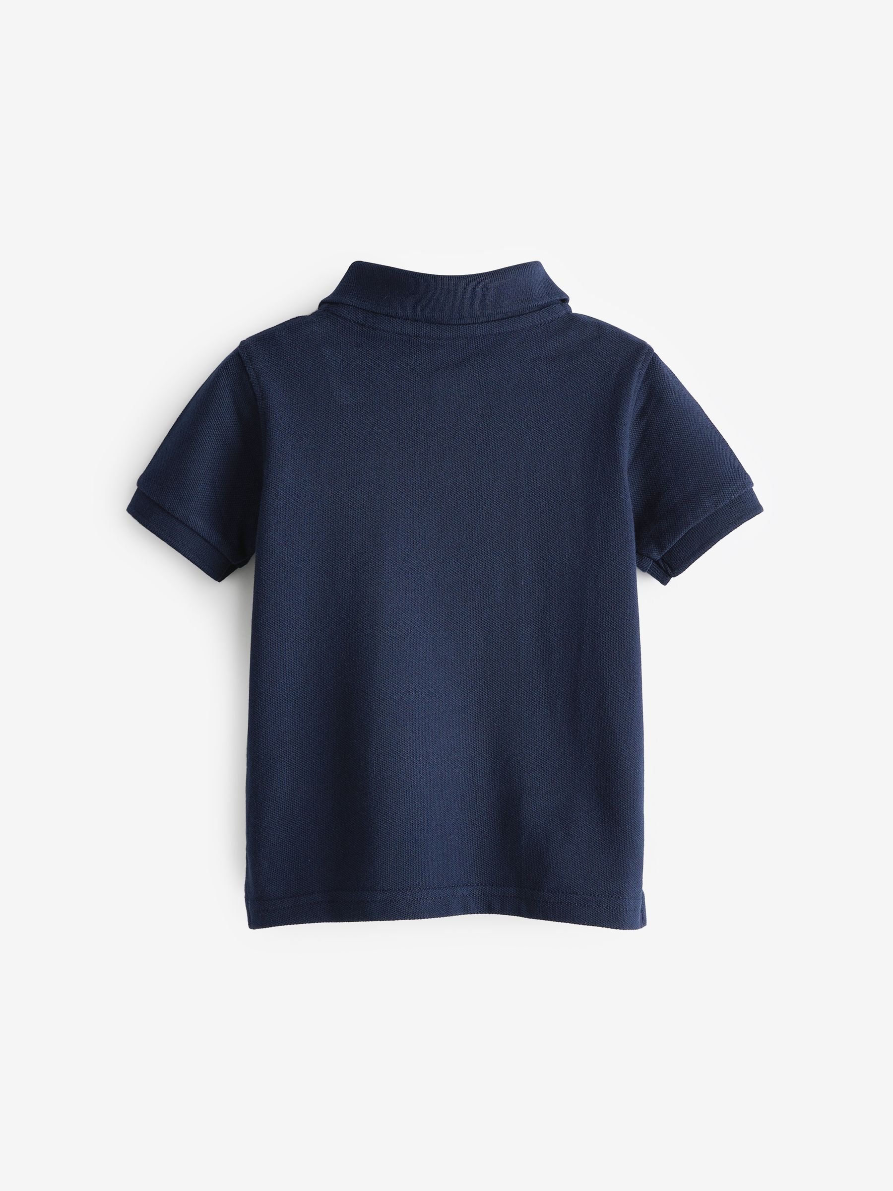 Navy Blue Logo Pique Short Sleeve Polo Shirt (Newborn-5yrs) - Image 2 of 3