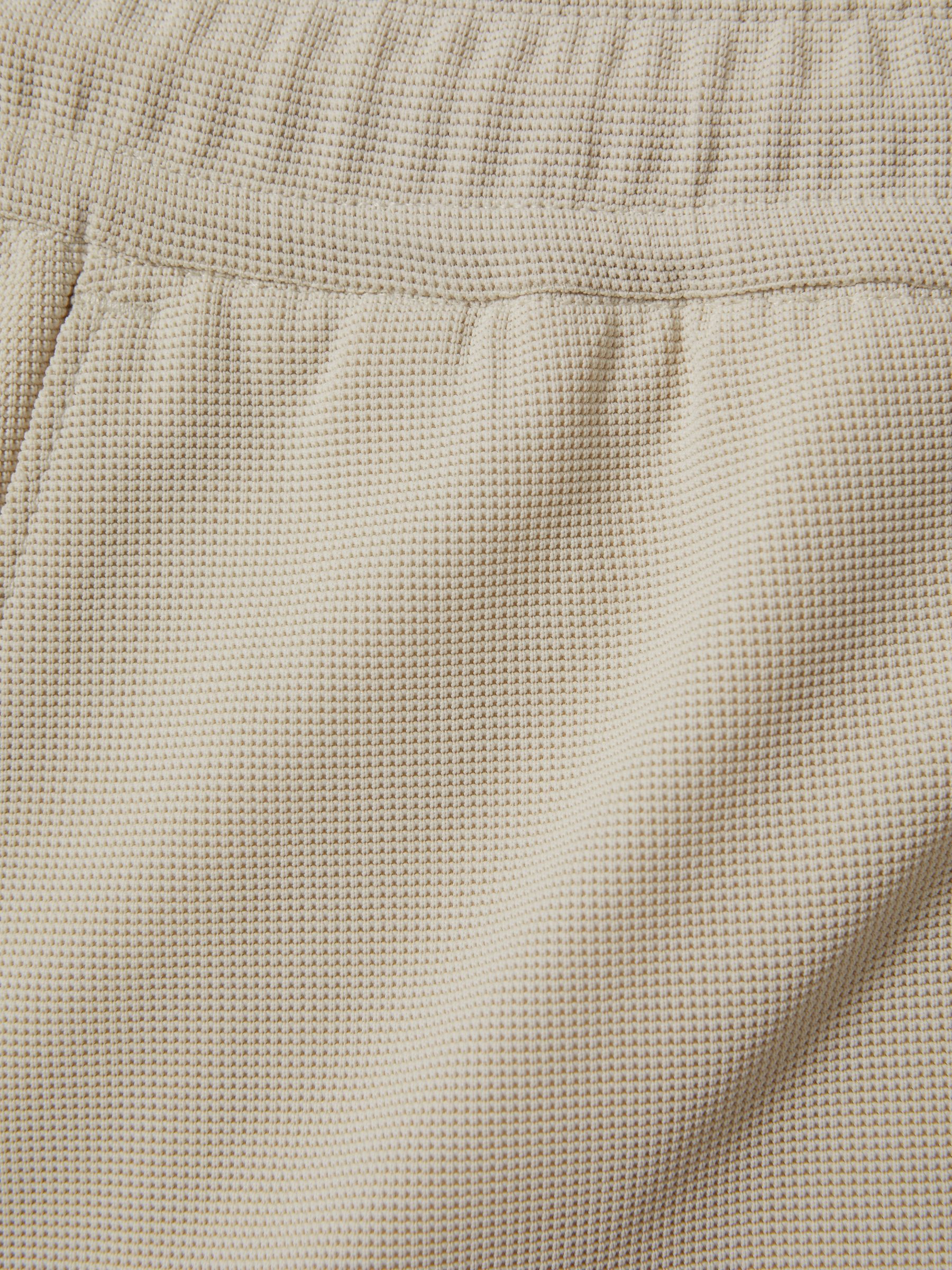Textured Drawstring Shorts in Stone - Image 5 of 5