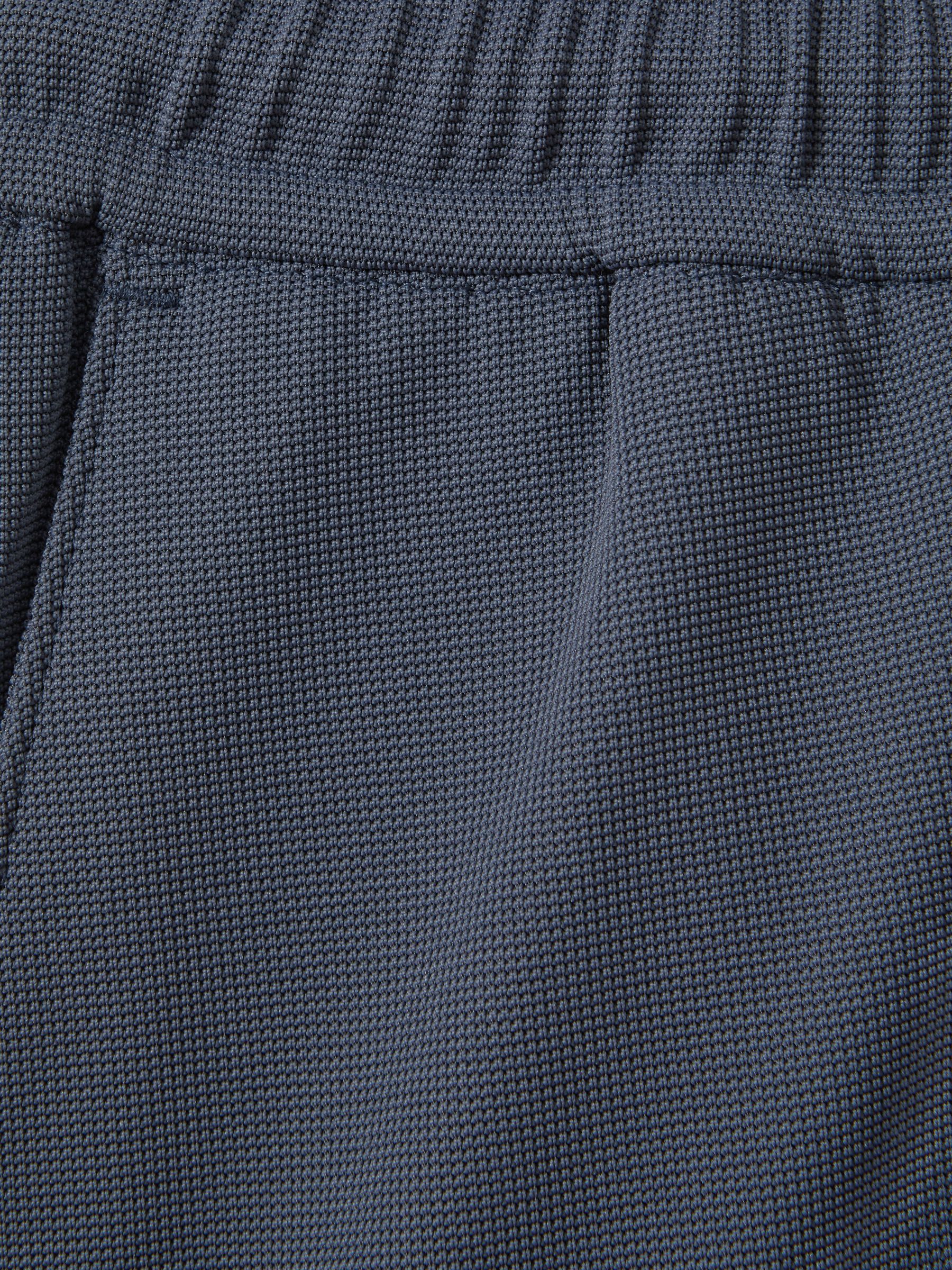 Textured Drawstring Shorts in Airforce Blue - Image 6 of 6