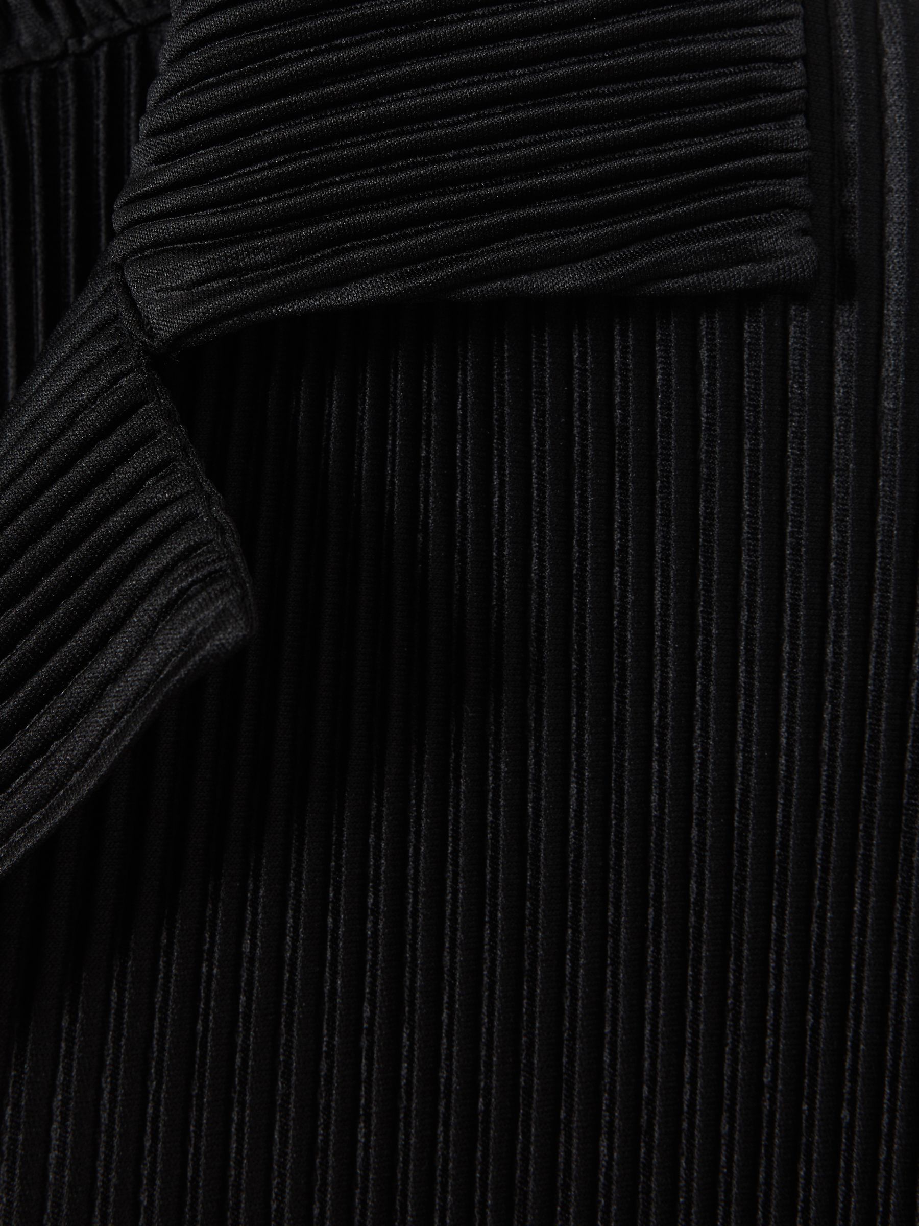 Plisse Cuban Collar Shirt in Black - Image 5 of 5