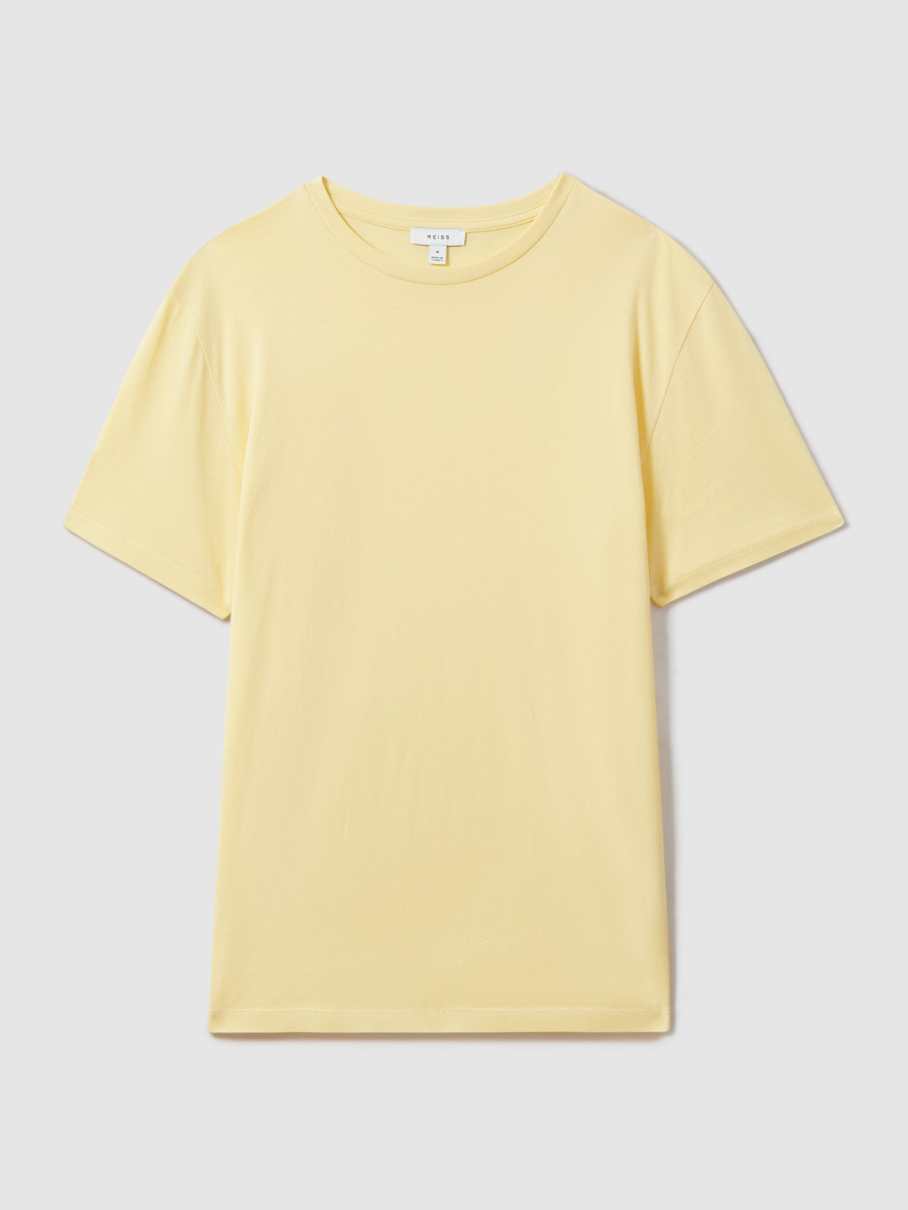 Cotton Crew Neck T-Shirt in Melon - Image 2 of 5