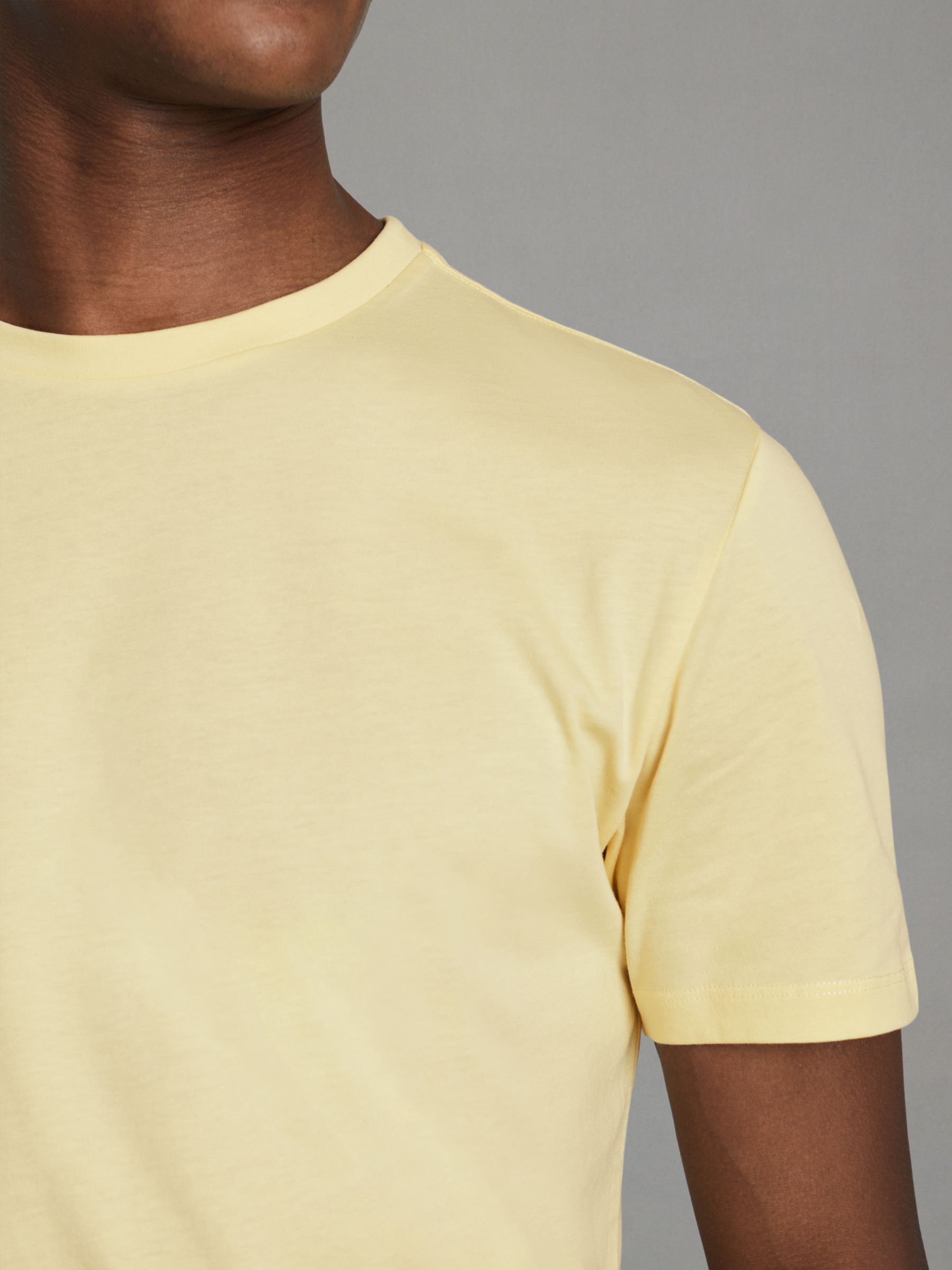 Cotton Crew Neck T-Shirt in Melon - Image 4 of 5