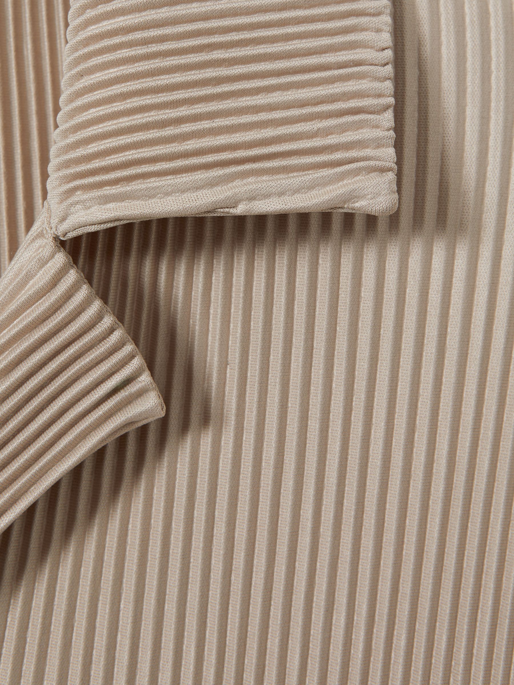 Plisse Cuban Collar Shirt in Champagne - Image 5 of 5