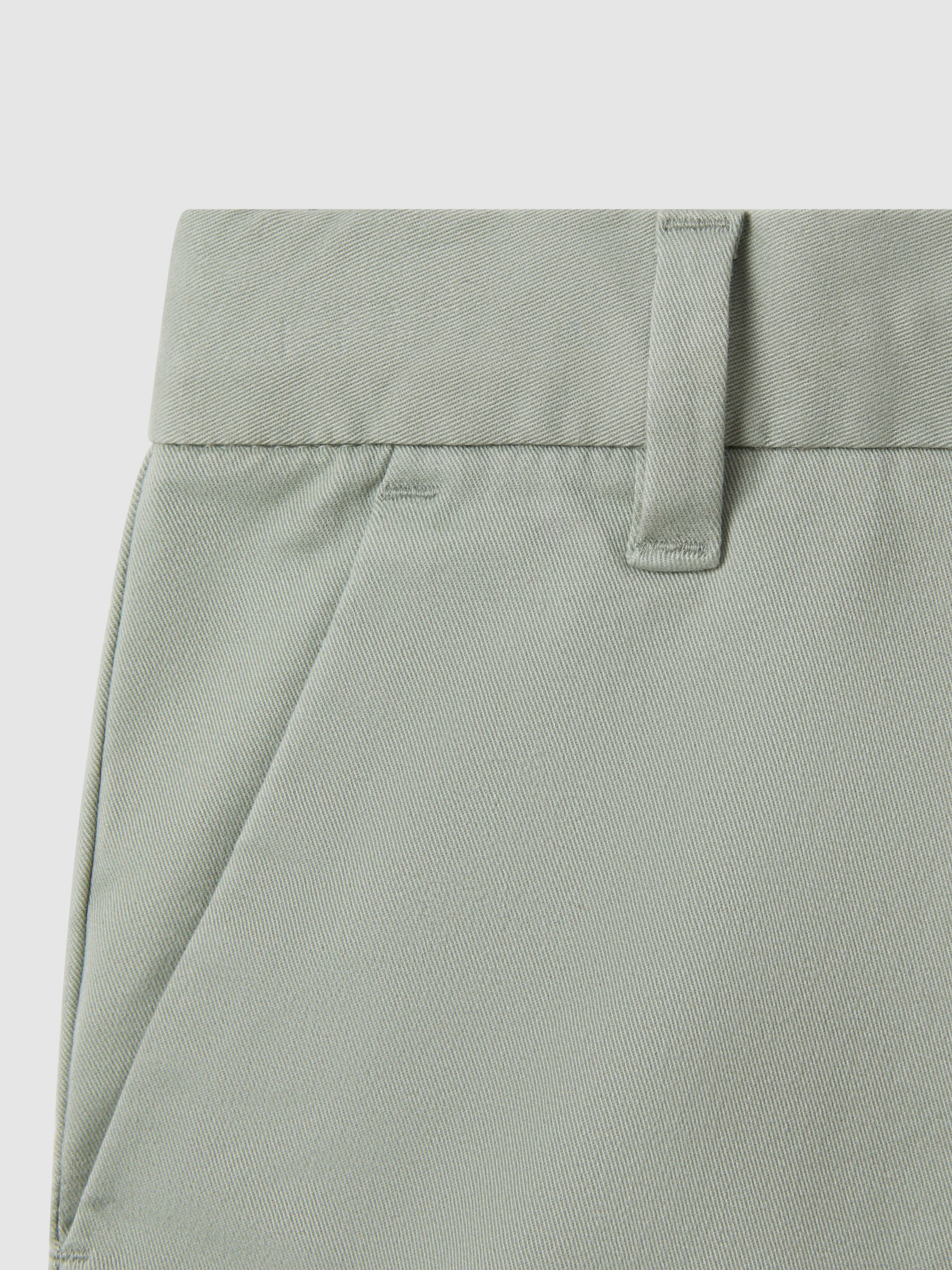 9-13 yrs Casual Chino Shorts in Pistachio - Image 4 of 4