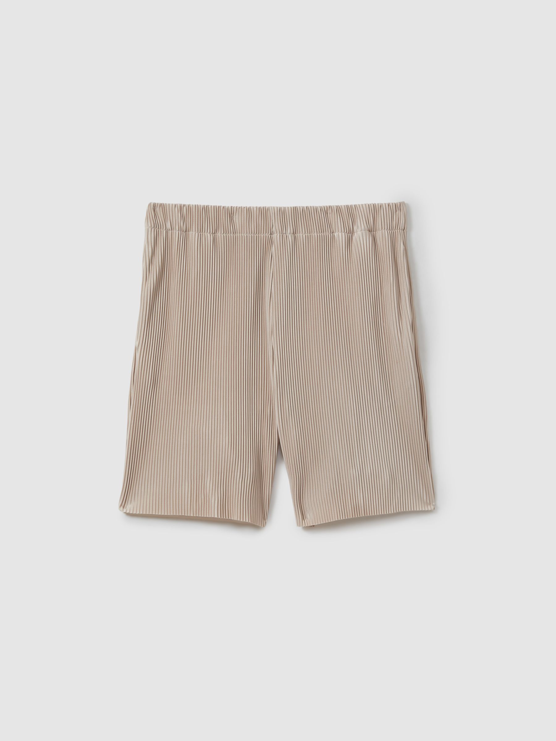 Elasticated Plisse Shorts in Champagne - Image 2 of 6