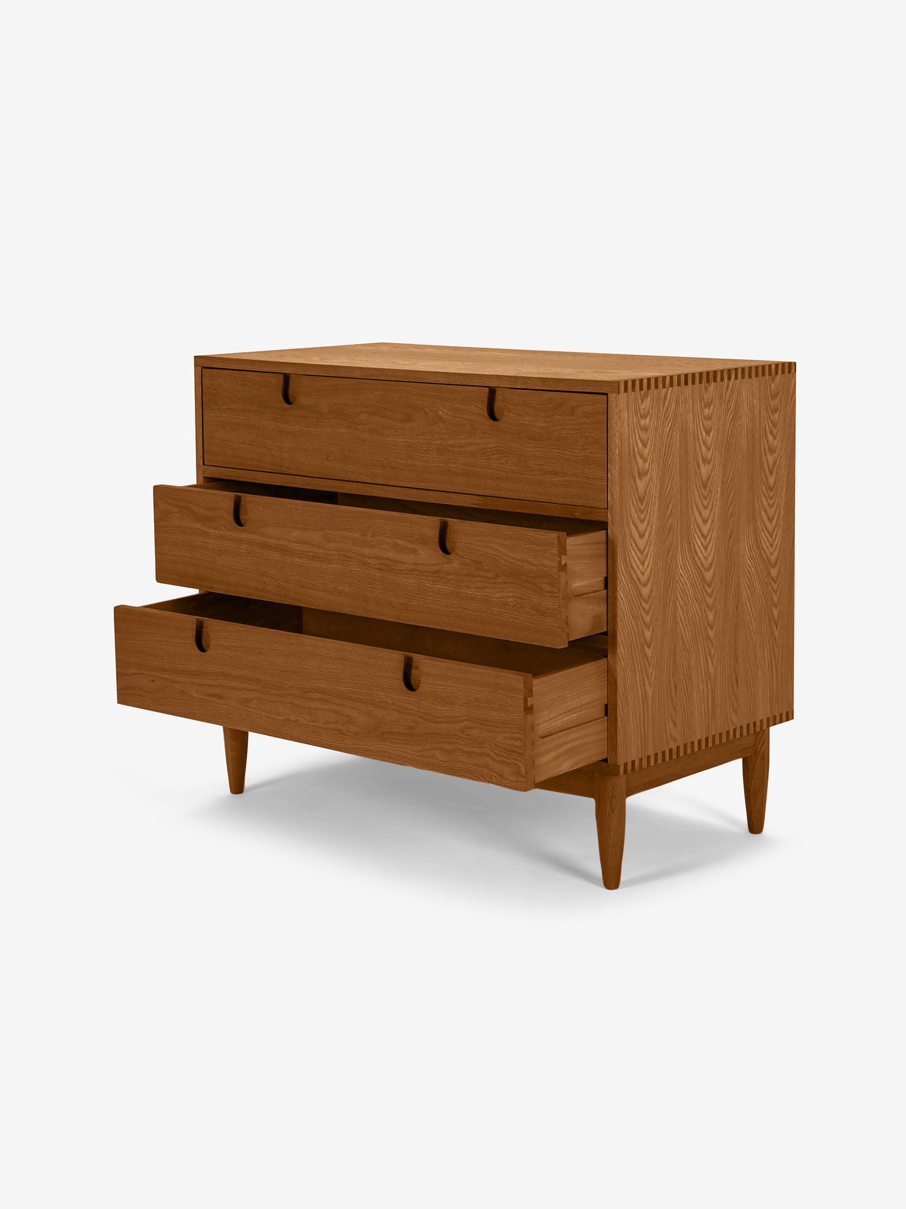 Penn 3 Drawer Chest of Drawers in Dark Stain Oak - Image 5 of 5