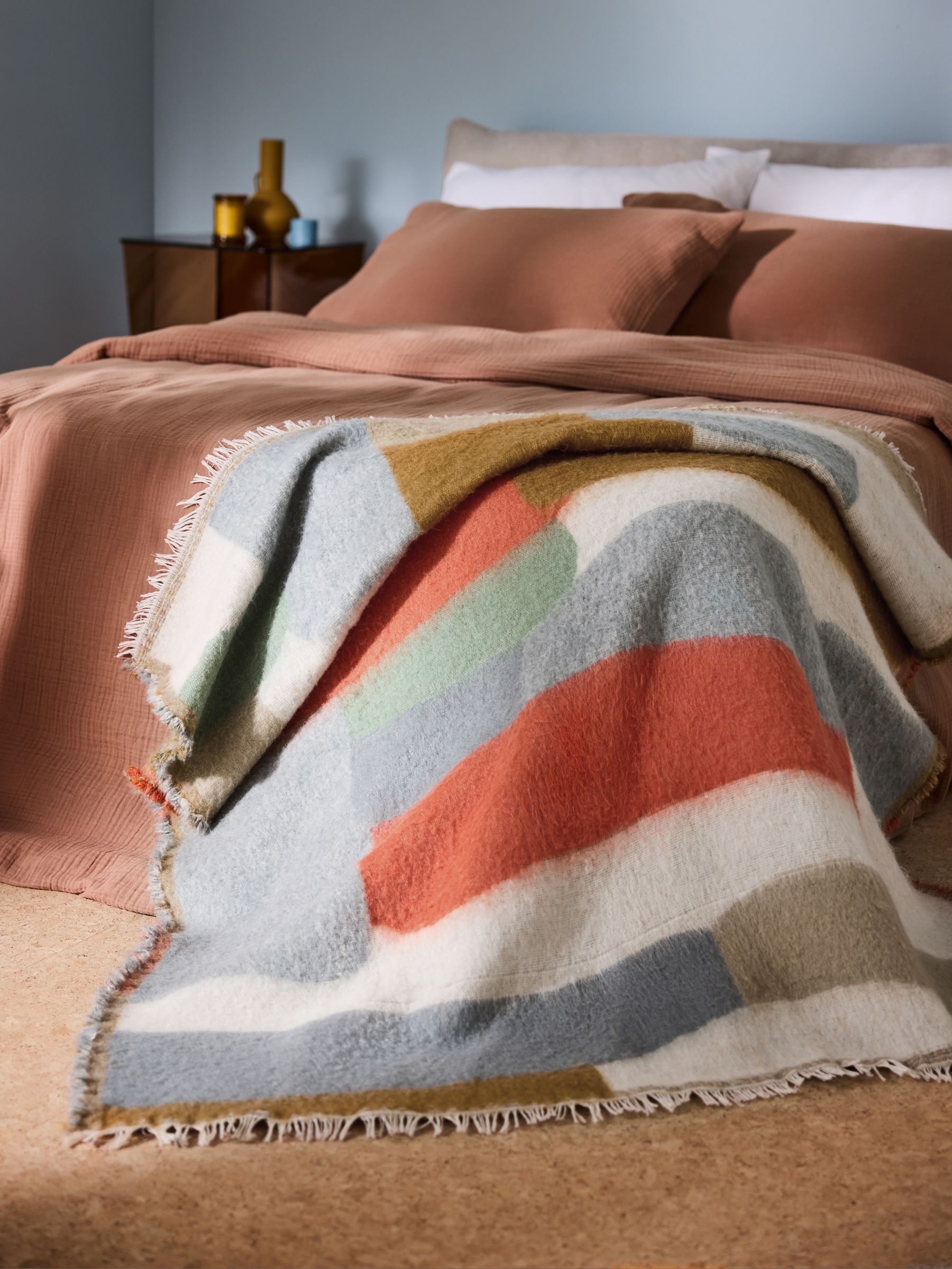 Kyla Brushed Throw in Multi - Image 1 of 6