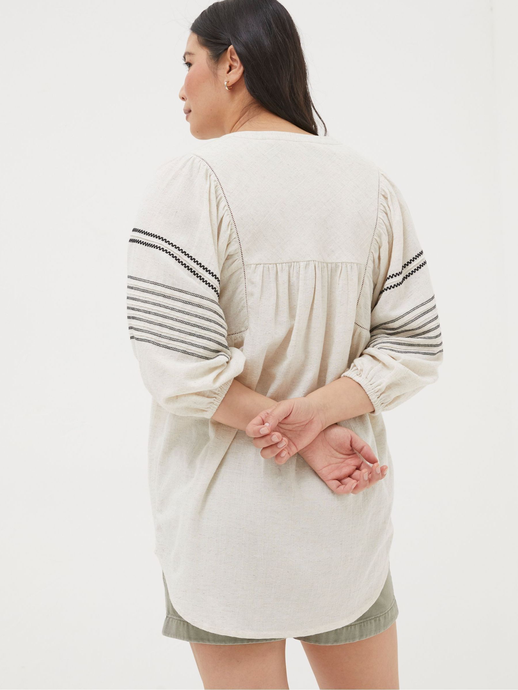 Natural Embroidered Tunic - Image 2 of 4