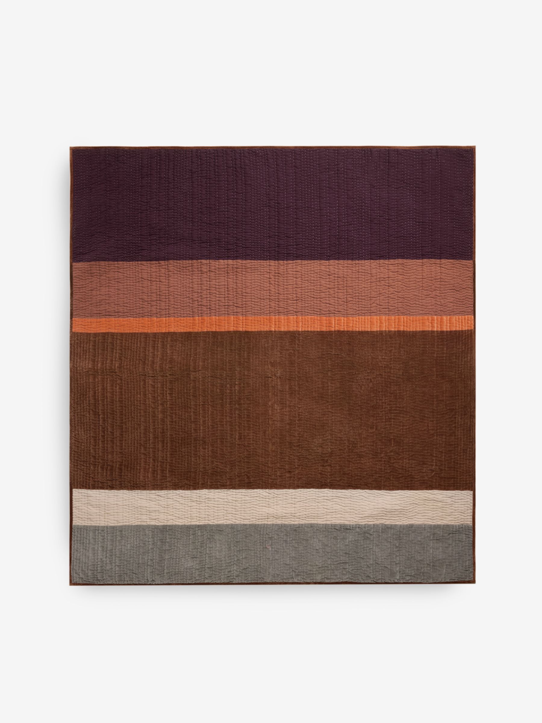 Valli Cotton Velvet Patchwork Bedspread in Multi - Image 6 of 6