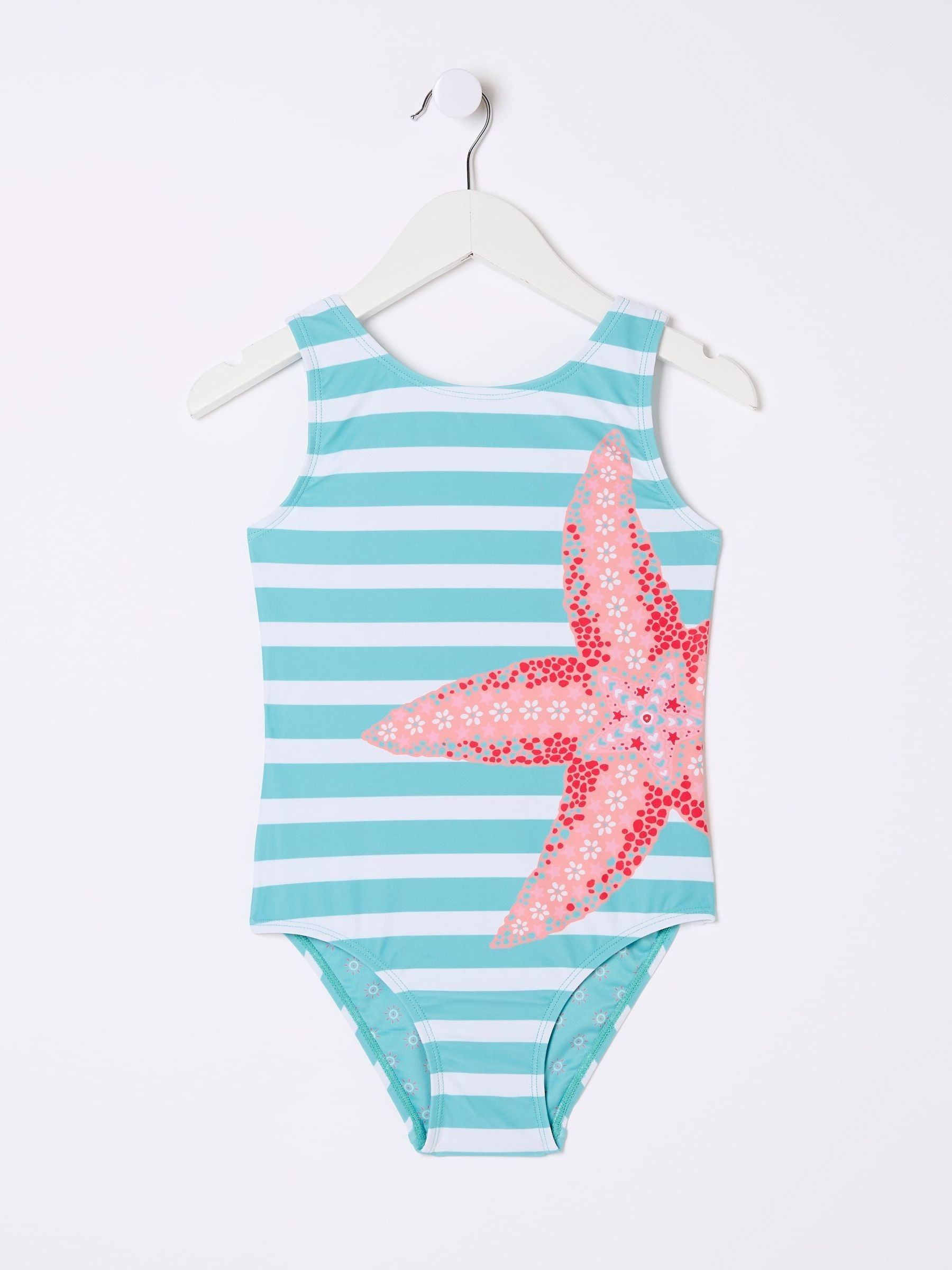 Blue Starfish Striped Swimsuit - Image 4 of 4