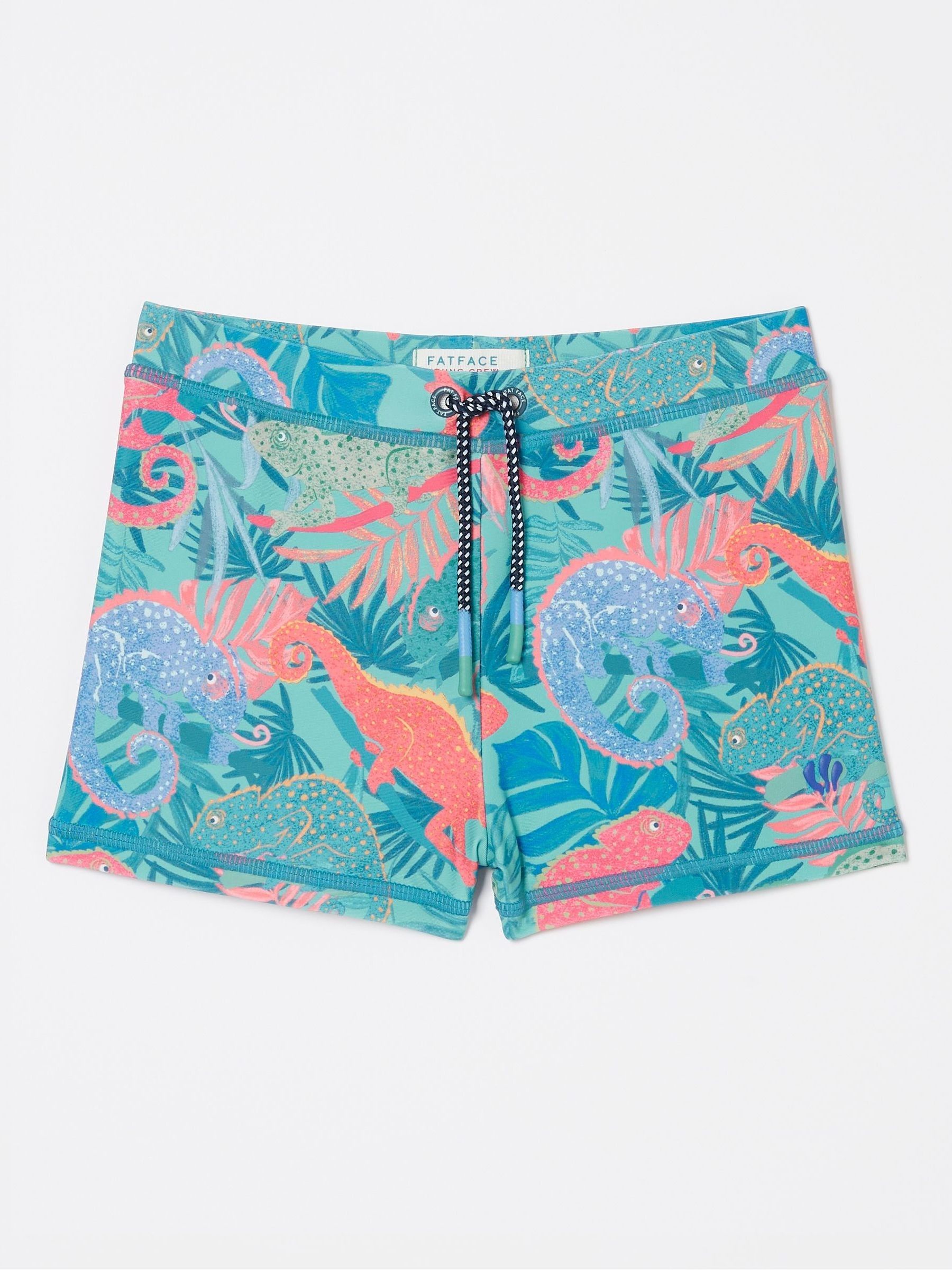 Blue Chameleon Print Shorts - Image 3 of 3 Blue Chameleon Print Shorts - Image 3 of 3