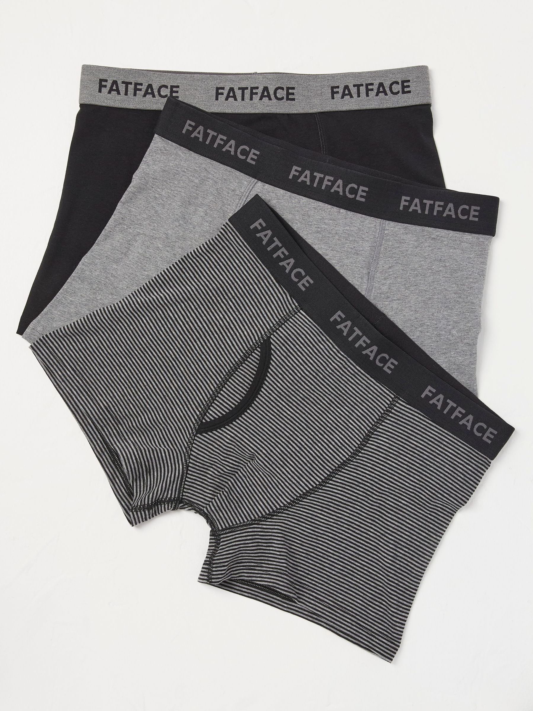 Grey Stripe Classic Cotton Boxer 3 Pack - Image 2 of 6