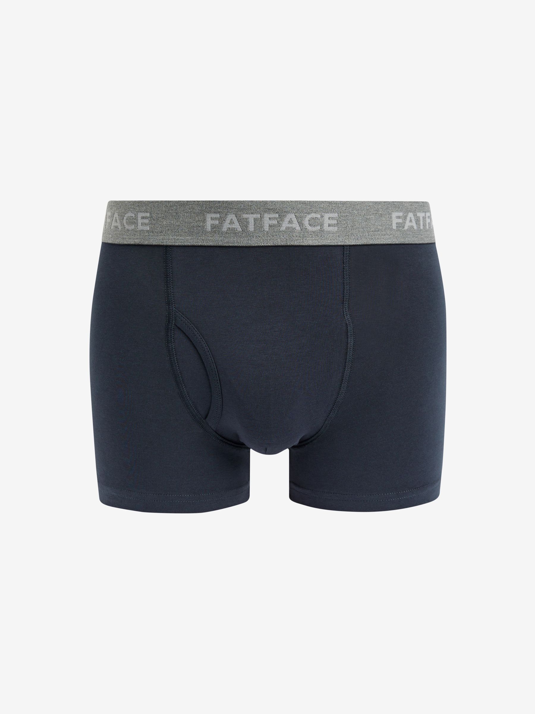 Blue/Grey Classic Cotton Boxer 3 Pack - Image 4 of 6