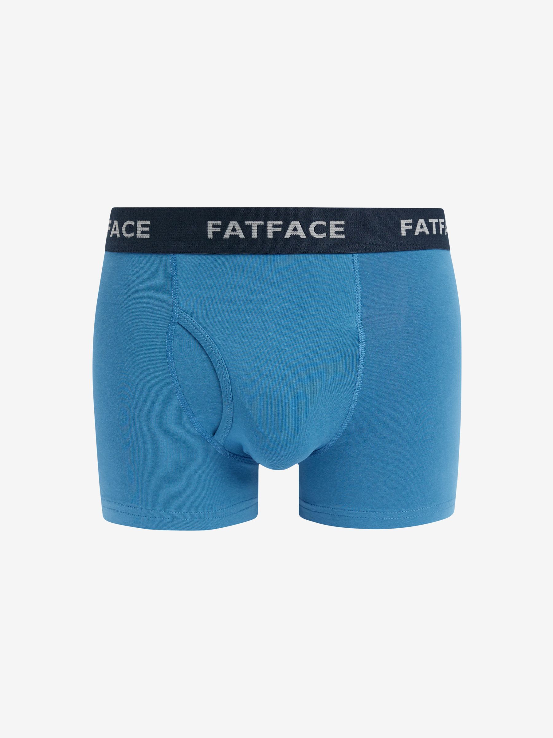 Blue/Grey Classic Cotton Boxer 3 Pack - Image 5 of 6