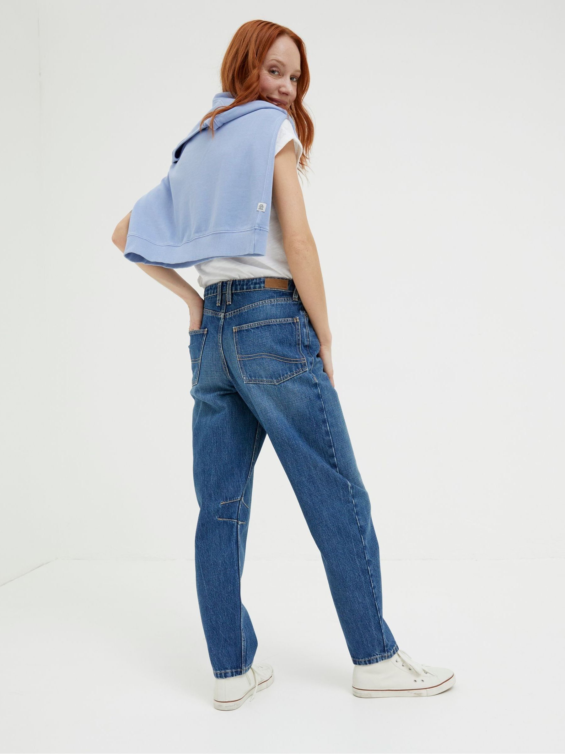 Cara Blue Barrel Leg Jeans - Image 2 of 5